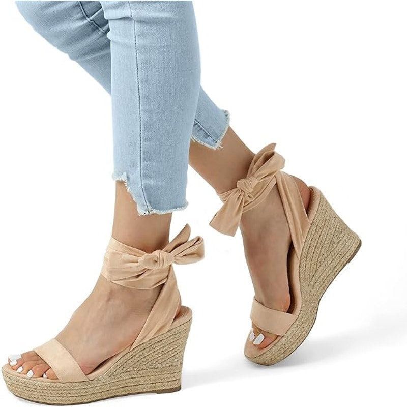 Other Dream Pairs Women's Size 9 Tan Faux Suede Wedge Espadrilles Size US 9 / IT 39 - 3 Thumbnail