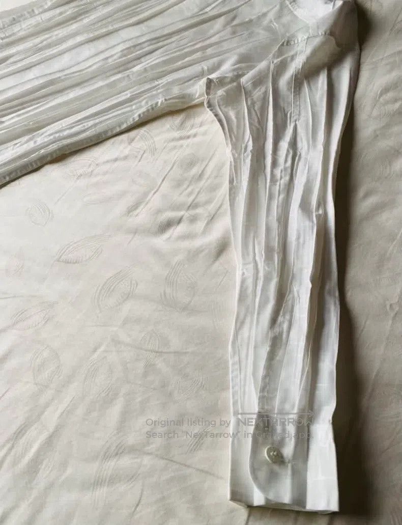 Issey Miyake Issey Miyake White Pleated Shirt Size US M / EU 48-50 / 2 - 8 Thumbnail