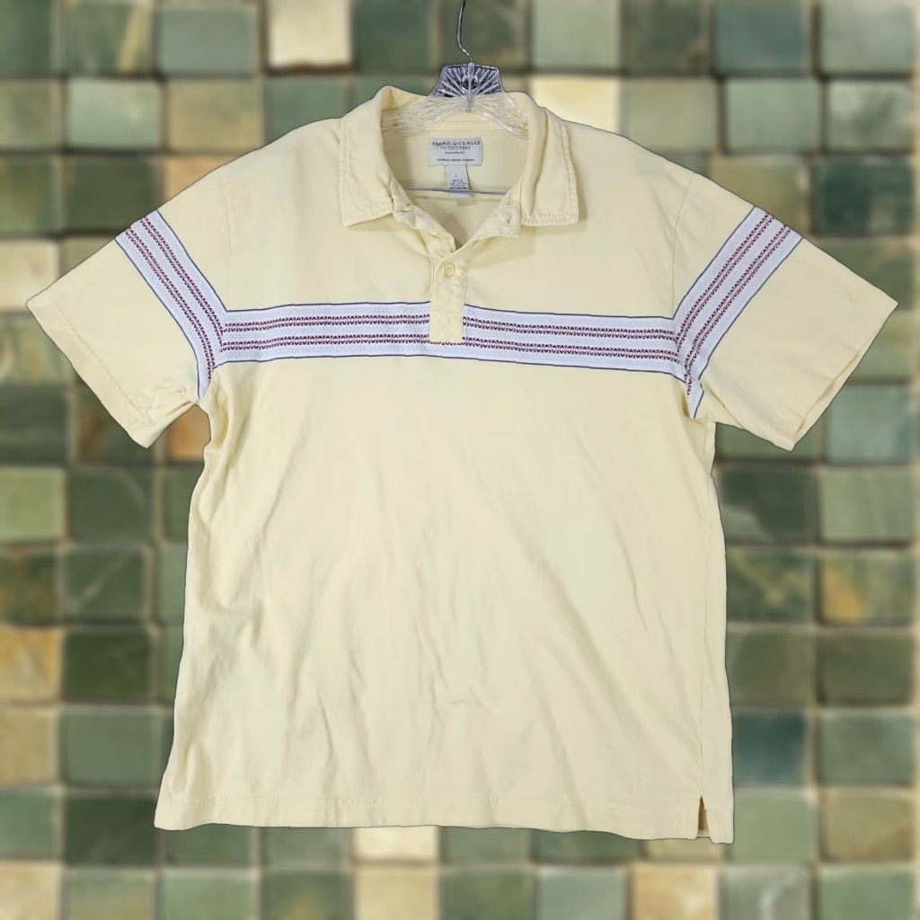 American Eagle Outfitters **American Eagle Mens Yellow Short Sleeve Polo Size L** User: **American Eagle Men's Yellow Short Sleeve Polo Size L** Size US L / EU 52-54 / 3 - 1 Thumbnail