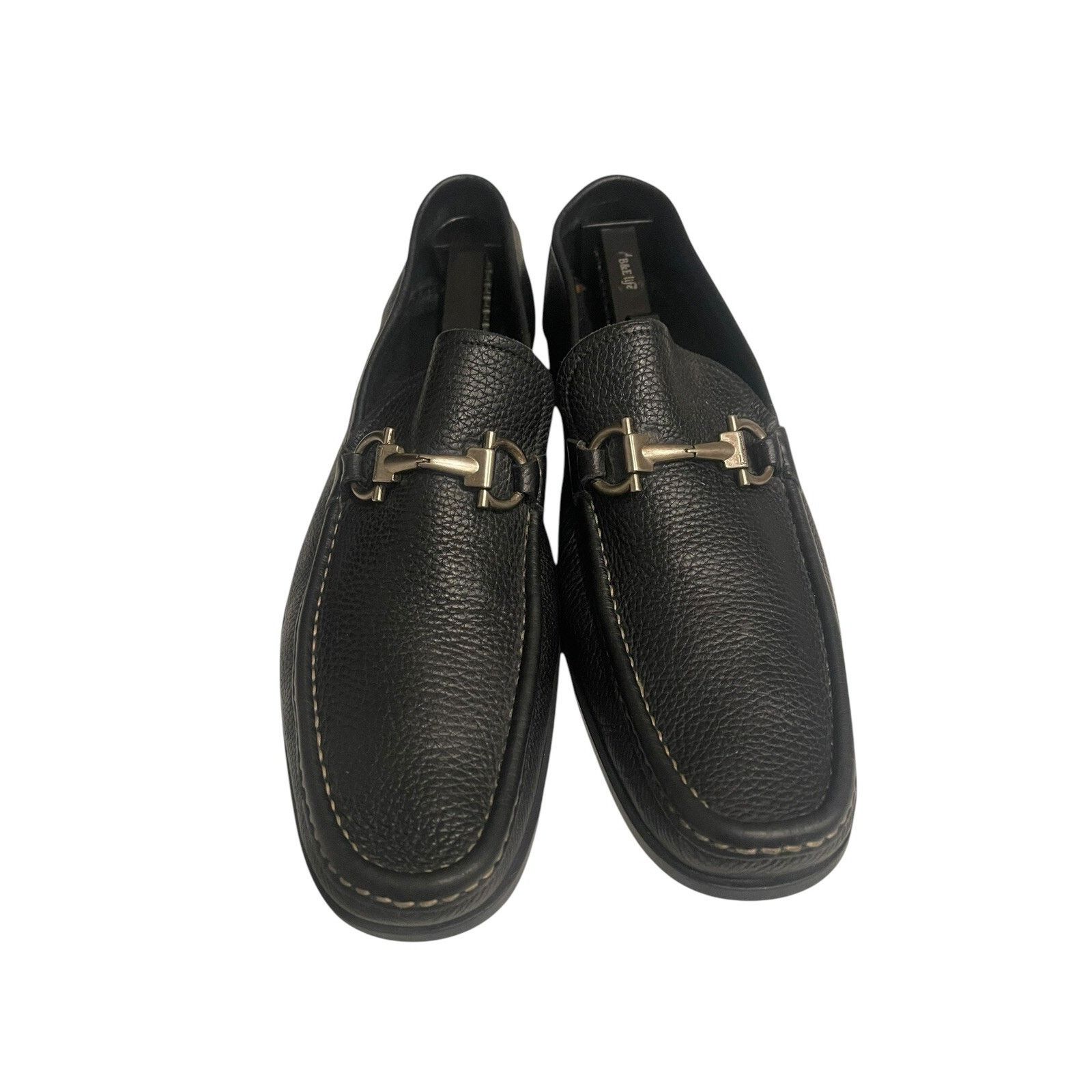 Salvatore Ferragamo Salvatore Ferragamo Pebble Leather Side Buckle Loafer 10.5 Size US 10.5 / EU 43-44 - 2 Thumbnail