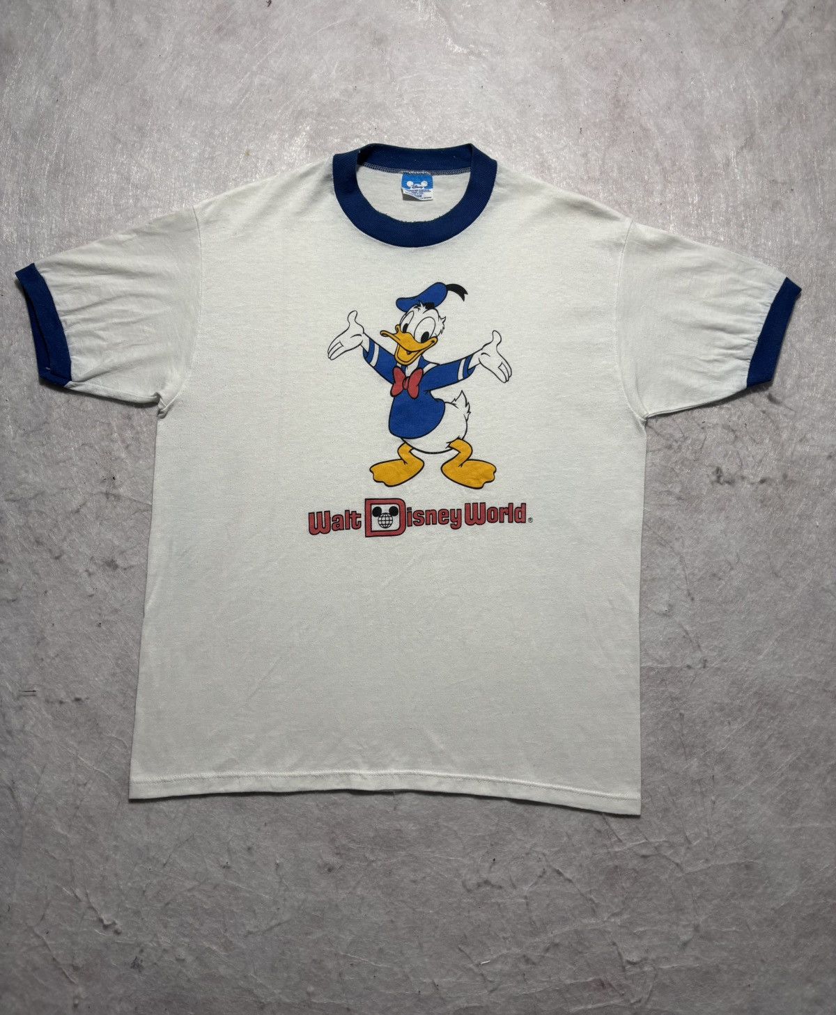 Disney Vintage Donald Duck Ringer Tshirt Size US L / EU 52-54 / 3 - 1 Thumbnail