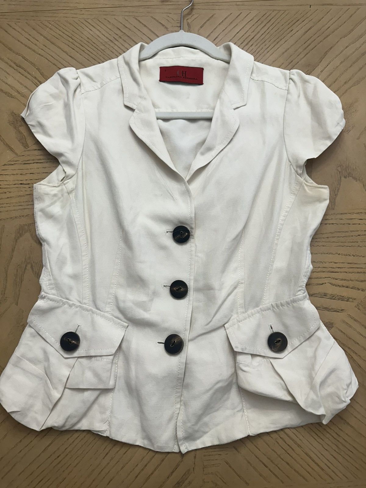 Carolina Herrera vintage linen/silk woman’s top size 8