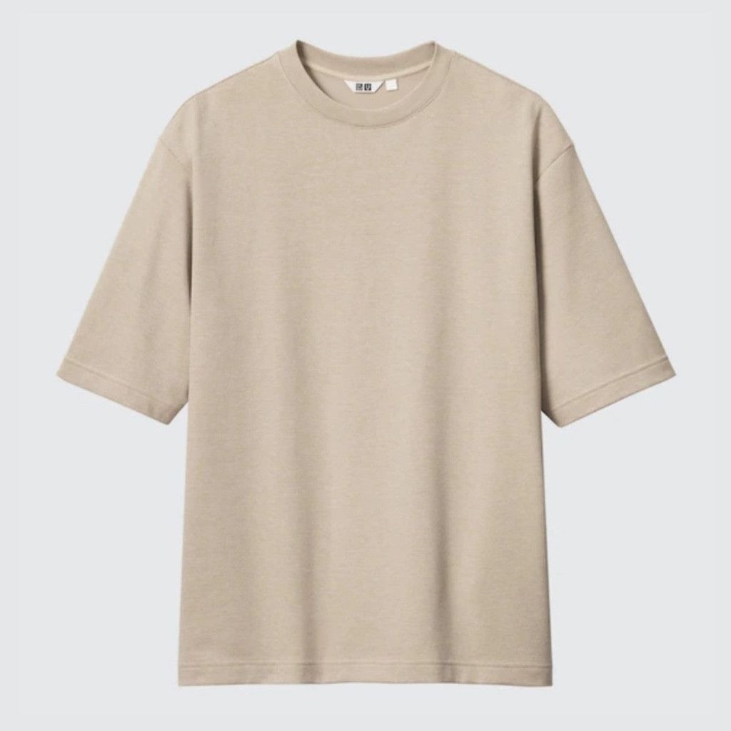 Uniqlo UNIQLO AIRism Beige Crew Neck Half-sleeve T-shirt Size M Size US M / EU 48-50 / 2 - 1 Thumbnail