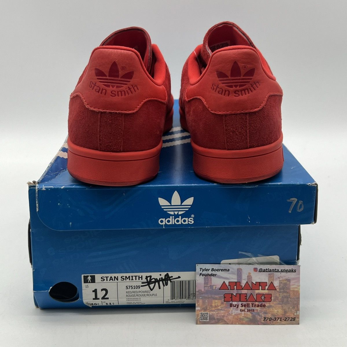 Adidas Stan smith power red Size US 12 / EU 45 - 3 Thumbnail