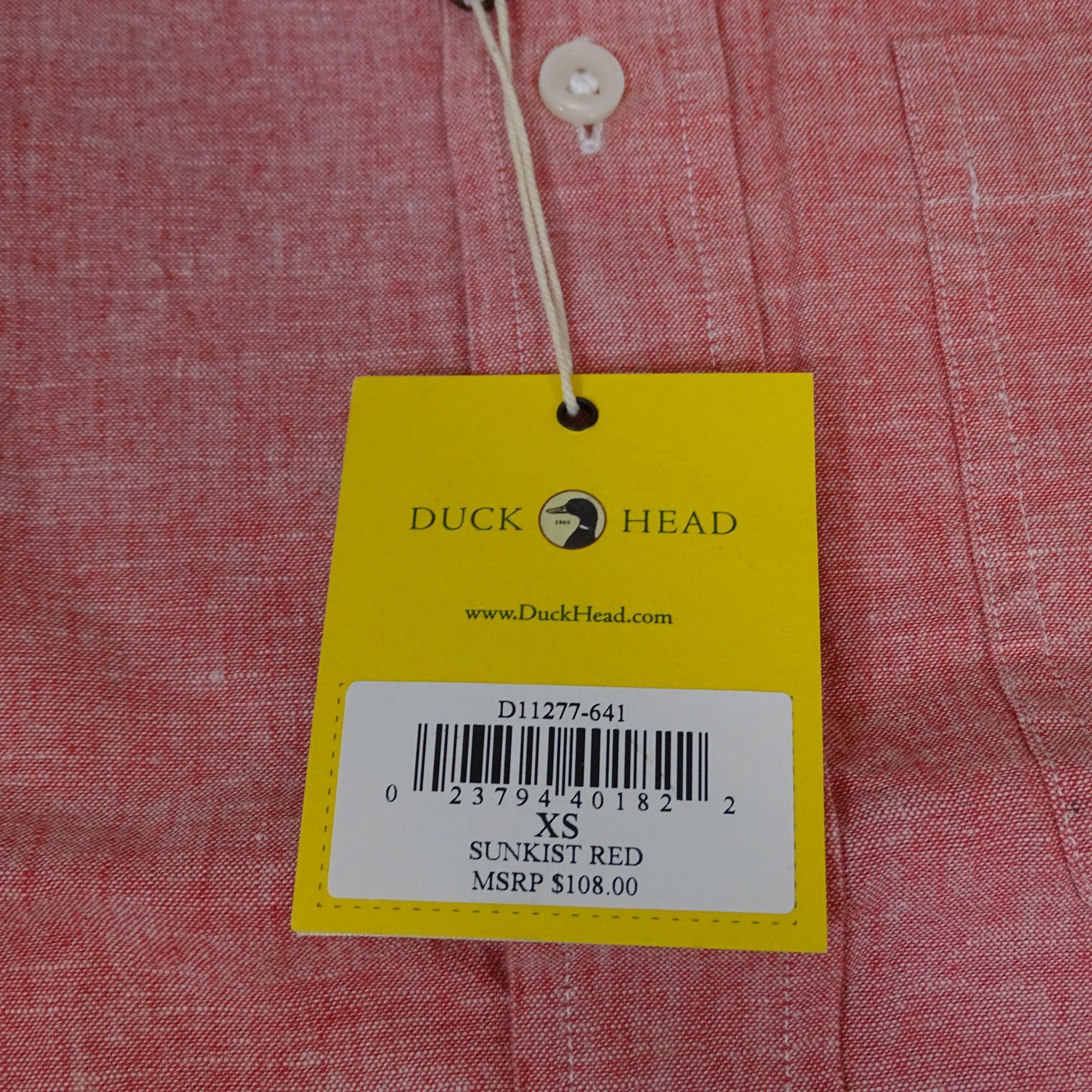 Duck Head Duck Head Wallace Men Red Button Down Collar Shirt Size XS Size US XS / EU 42 / 0 - 7 Thumbnail