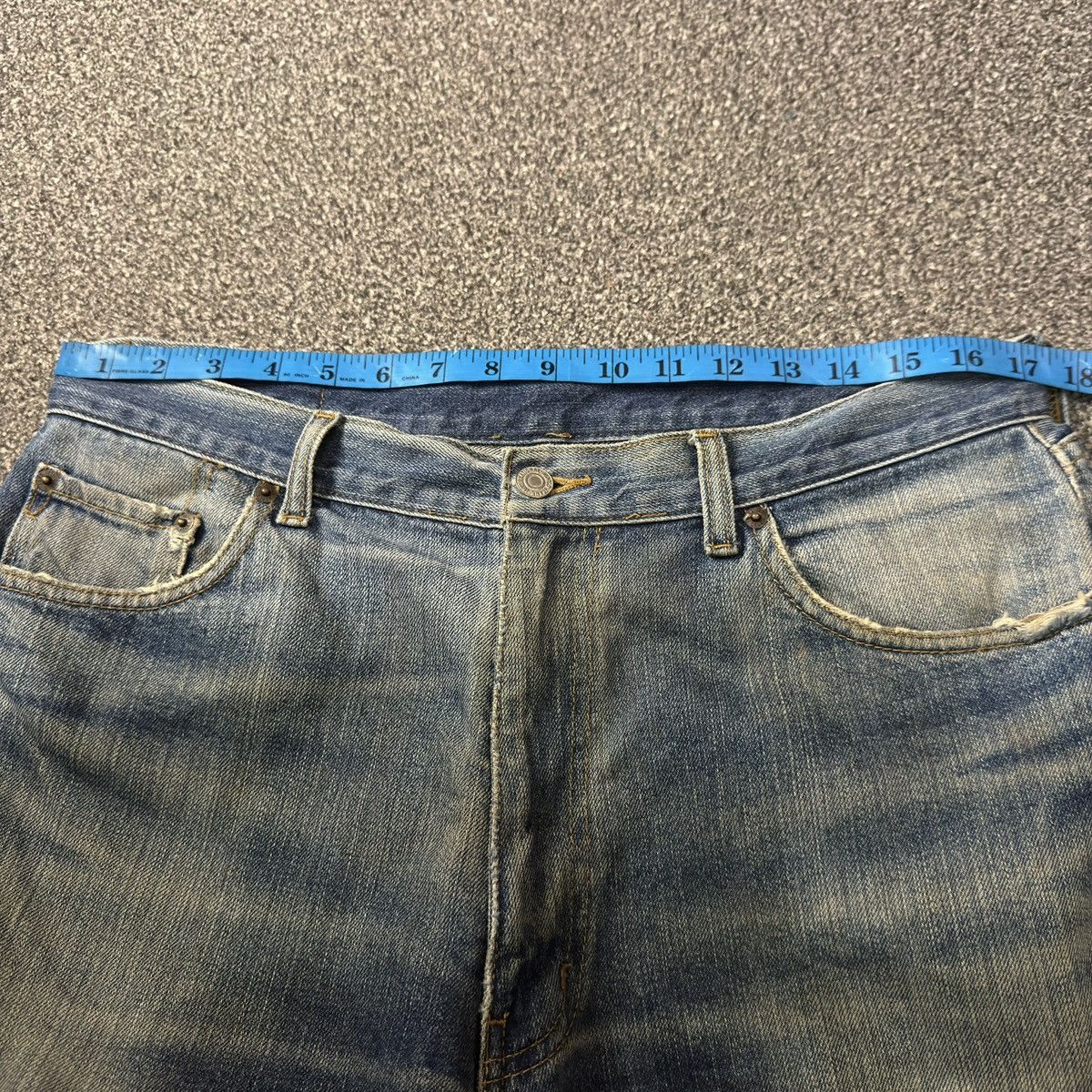 Warehouse Vintage 90s Japanese Denim Warehouse Dirty Destroyed Denim Size US 34 / EU 50 - 16 Thumbnail