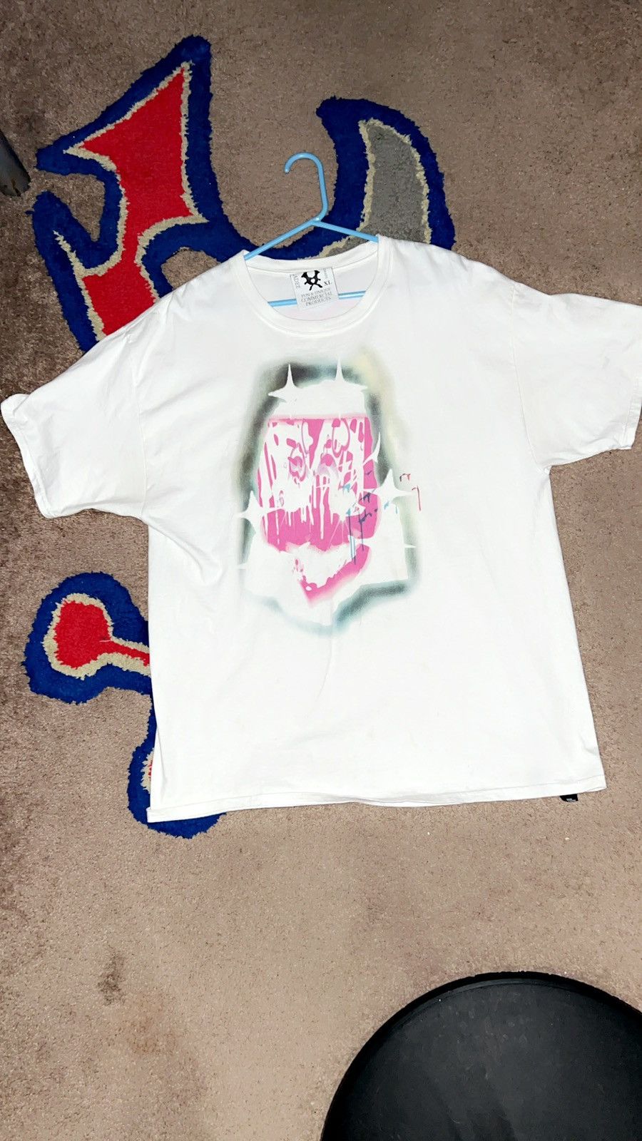 image of Bladee Drain Gang Idol Tee in White, Men's (Size XL)