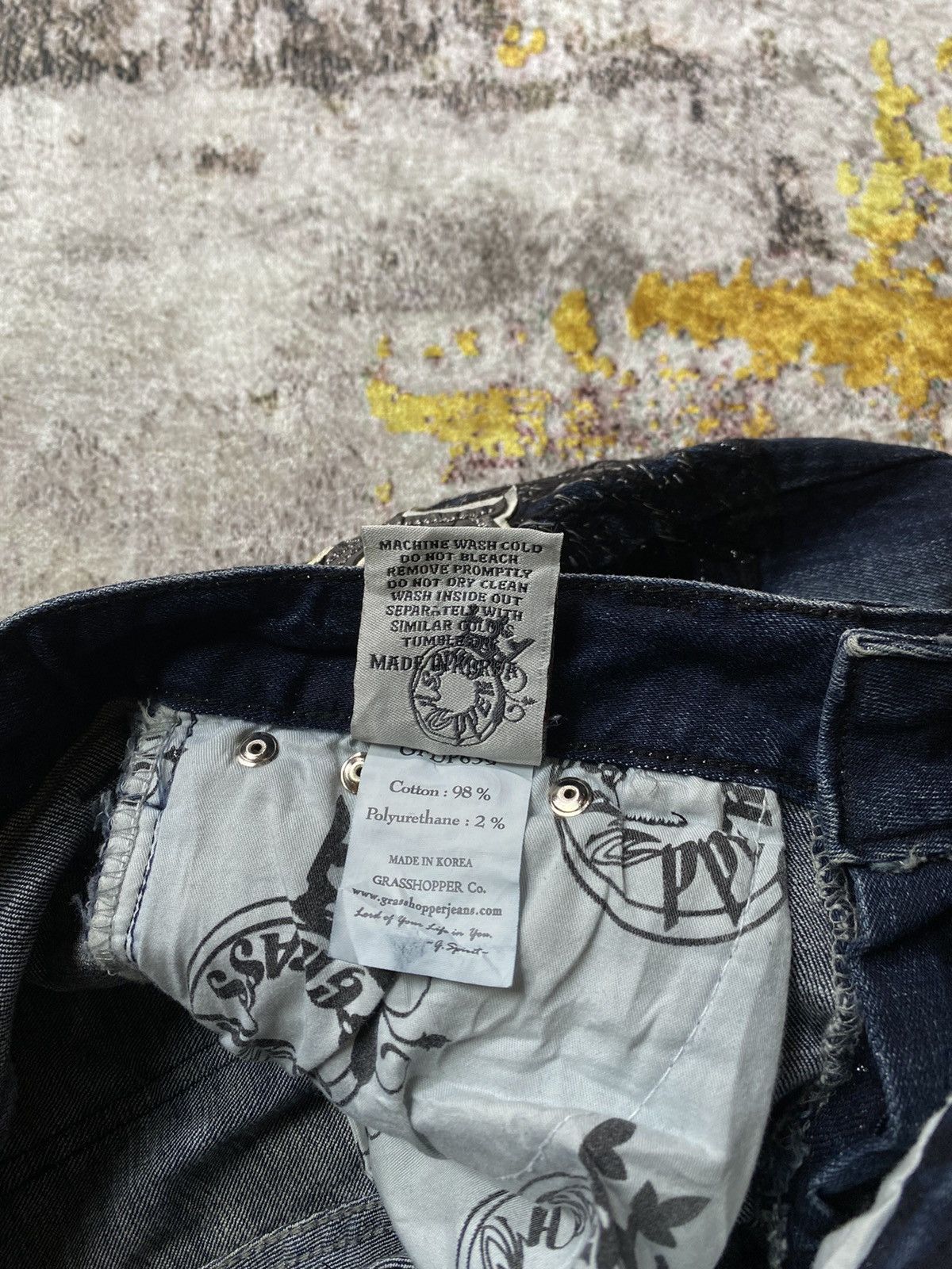 If Six Was Nine × Japanese Brand × Le Grande Bleu (L.G.B.) Japanes Grass Hopper embroidery cross Size 27" / US 4 / IT 40 - 6 Thumbnail