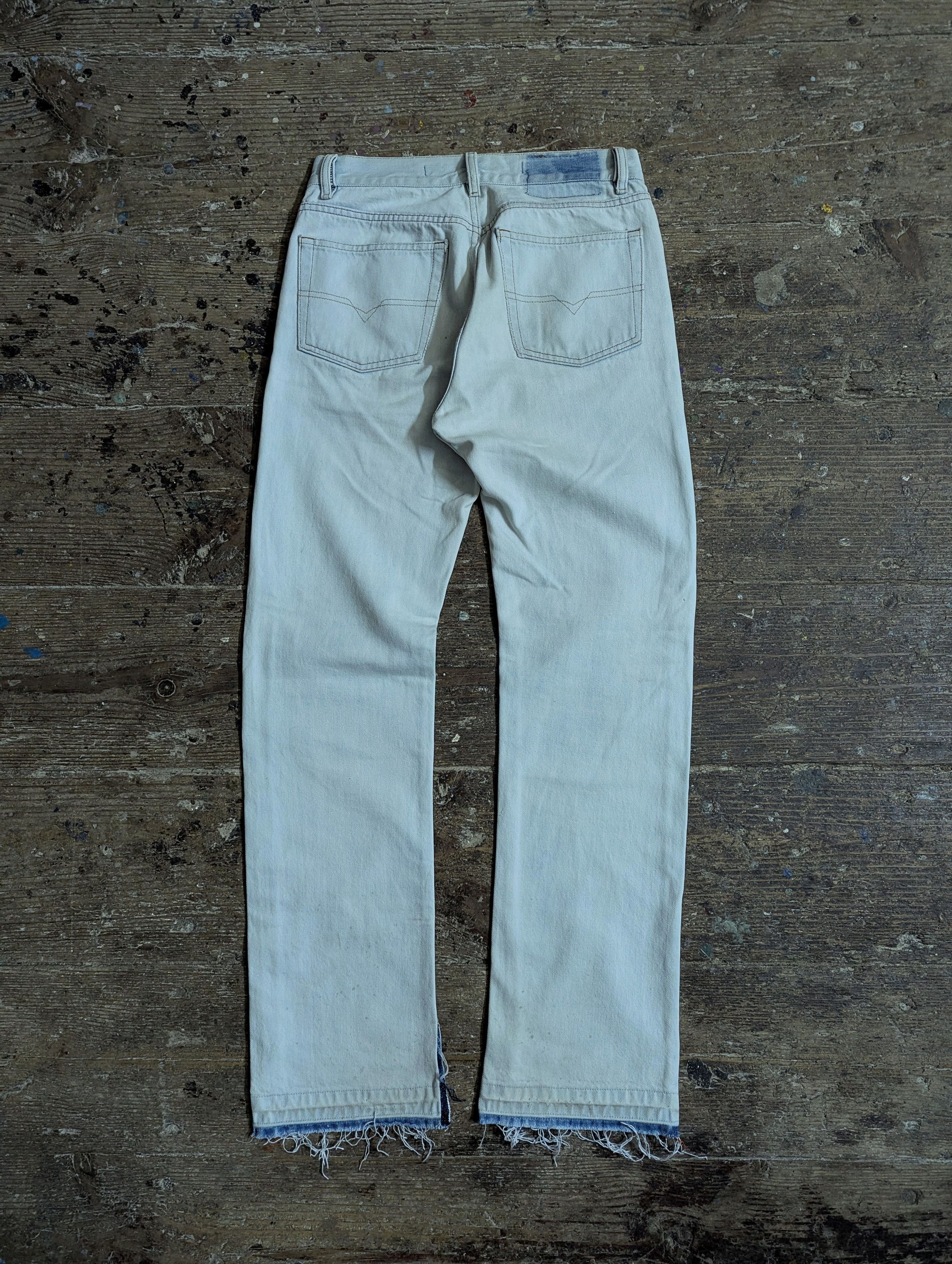 Diesel Rare! 00s Diesel Bleached Released Cut Jeans Size US 30 / EU 46 - 7 Thumbnail