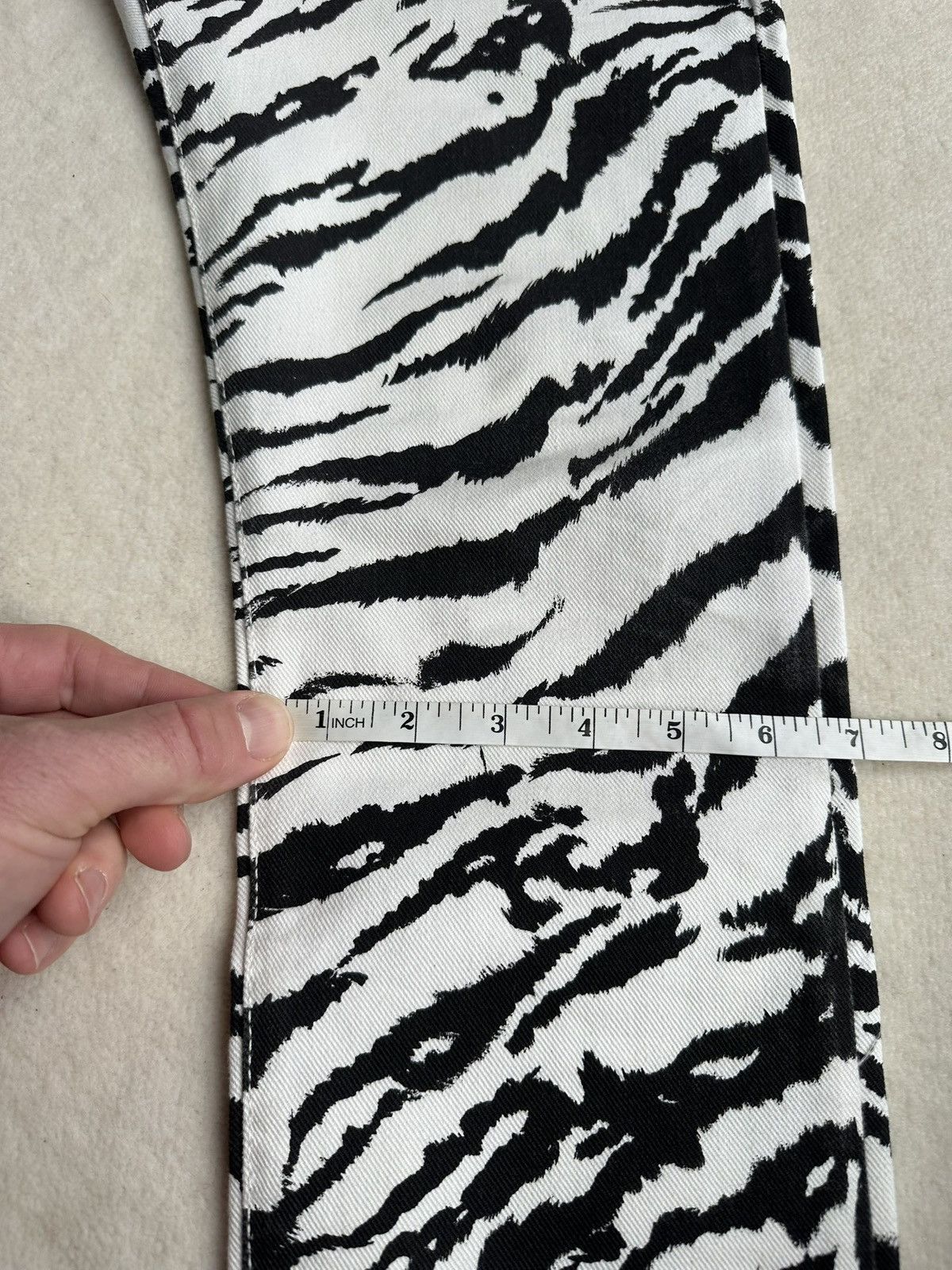 Saint Laurent Paris Grail SS14 Saint Laurent zebra denim jeans Hedi 31 D02 Size US 31 - 6 Thumbnail