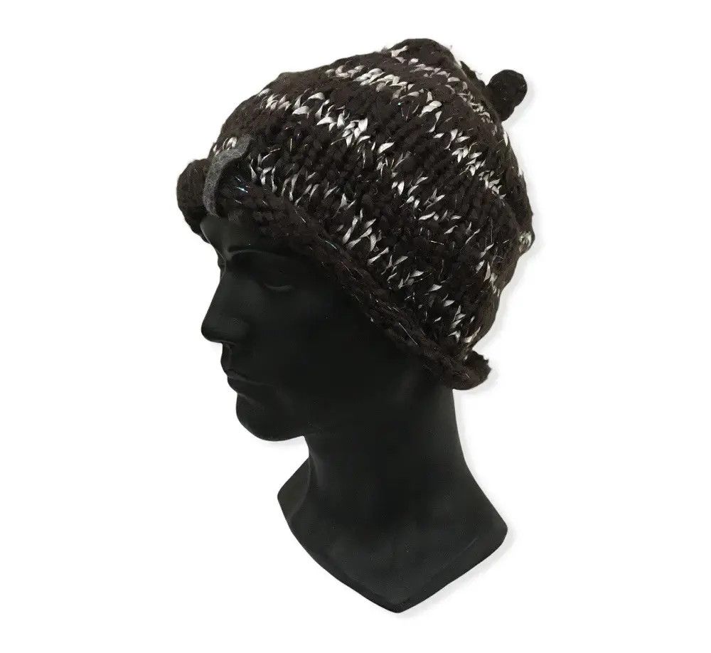 Japanese Brand Japanese Brand Stripe Design Knit Beanie Hat Size ONE SIZE - 1 Thumbnail