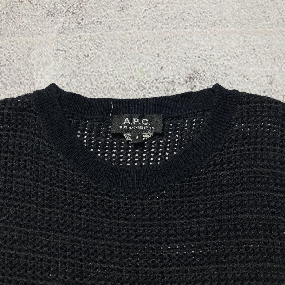 A.P.C. A.P.C. Semi-Sheer Transparency Knit Sweatshirt Charcoal Size US M / EU 48-50 / 2 - 12 Thumbnail