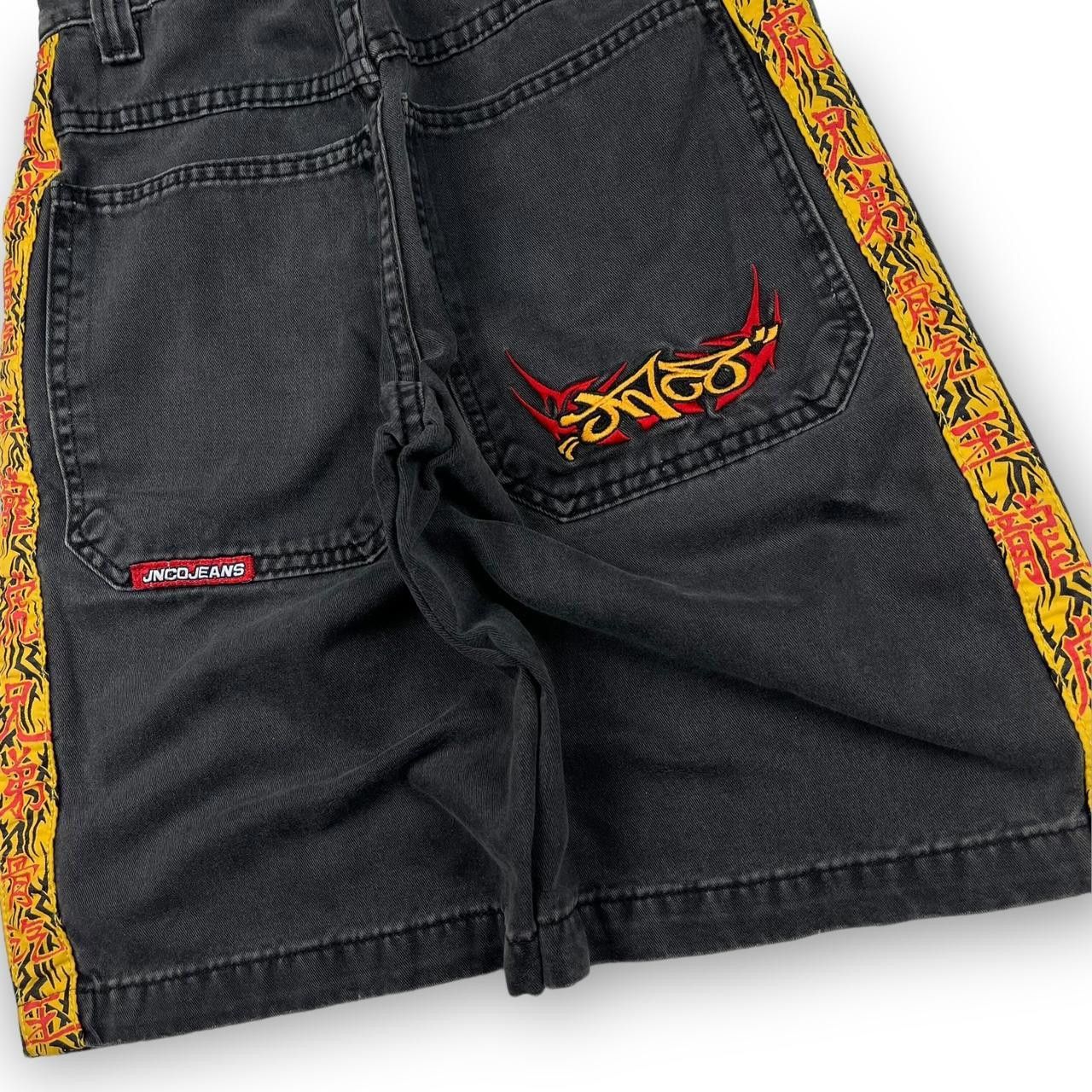JNCO JNCO Men's Black and Orange Shorts Size US 26 / EU 42 - 2 Thumbnail