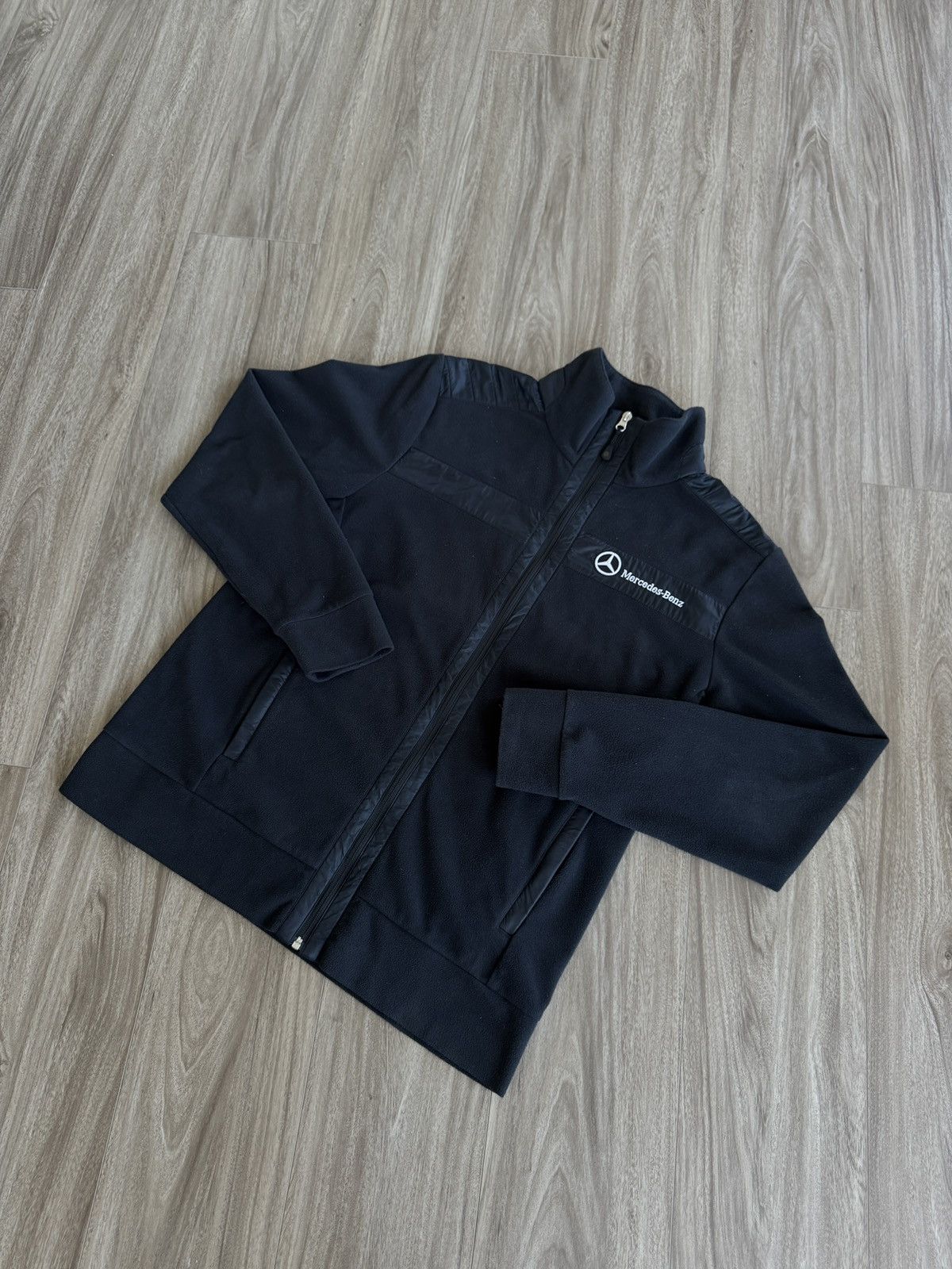 Mercedes-Benz Mercedes Benz Fleece Padded Zip Up Jacket Black Size US L / EU 52-54 / 3 - 2 Thumbnail
