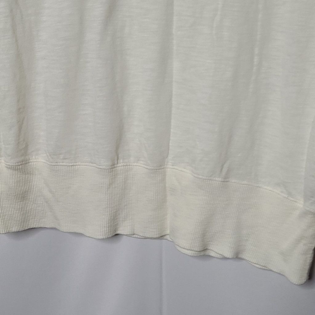Soft Surroundings Soft Surroundings long sleeve ribbed trim white blouse sz S Size S / US 4 / IT 40 - 4 Thumbnail