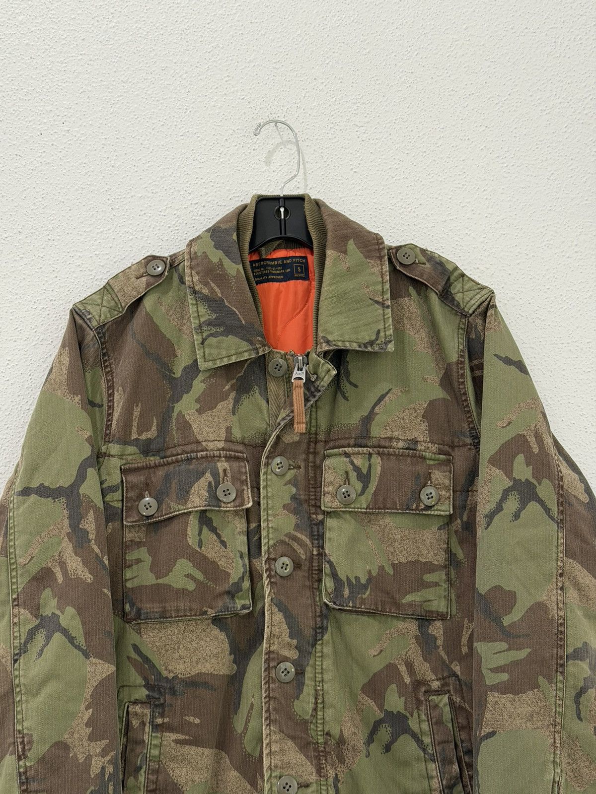 Abercrombie & Fitch Abercrombie & Fitch Camo Military Field Jacket Quilted Lined Size US S / EU 44-46 / 1 - 2 Thumbnail