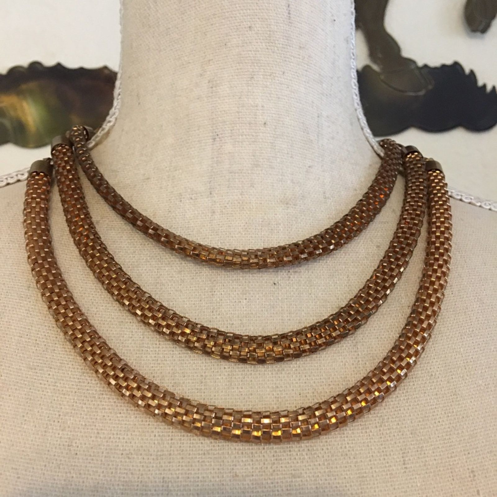 Vintage Vintage gold tone layered coil necklace Size ONE SIZE - 1 Thumbnail