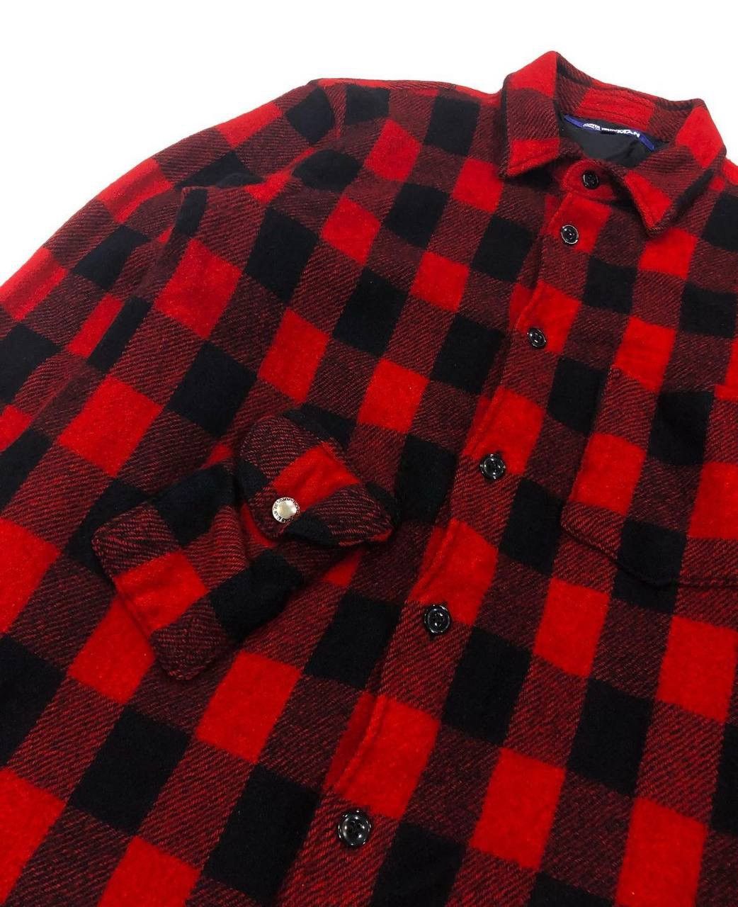 Junya Watanabe junya watanabe isolated cargo pocket plaid shirt Size US M / EU 48-50 / 2 - 2 Thumbnail