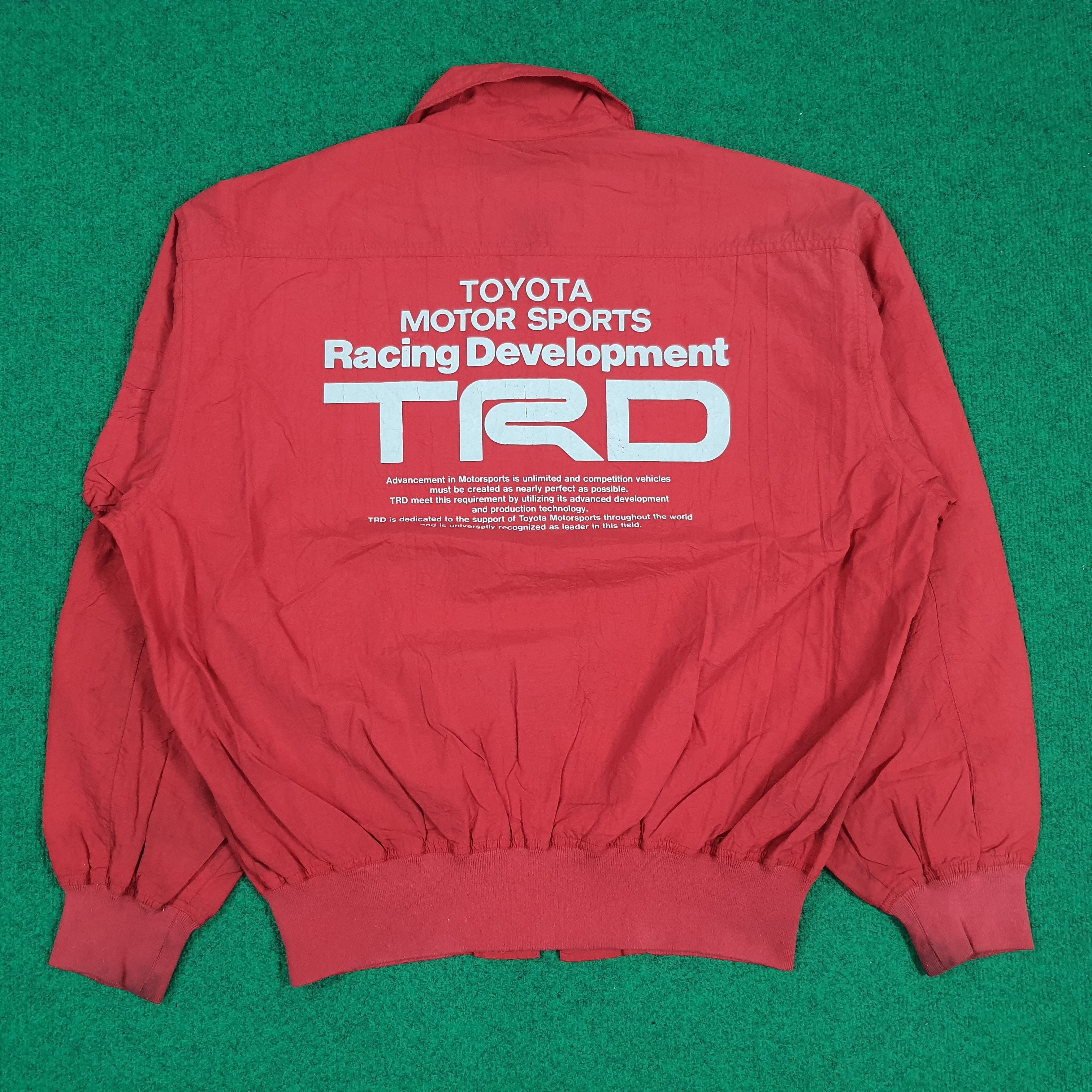 Japanese Brand Vintage 90s Toyota TRD Racing Jacket Red Bomber C300N2 Size US L / EU 52-54 / 3 - 1 Thumbnail