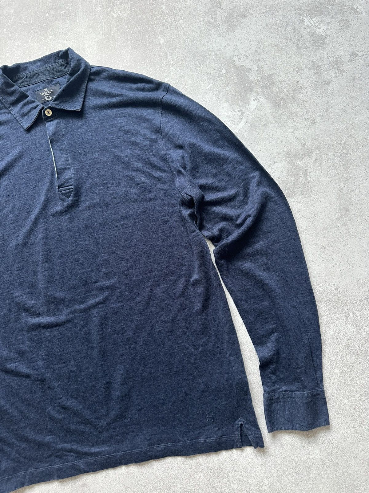 Designer × Hackett Hackett long sleeve t-shirt linen dark blue size L Size US L / EU 52-54 / 3 - 2 Thumbnail
