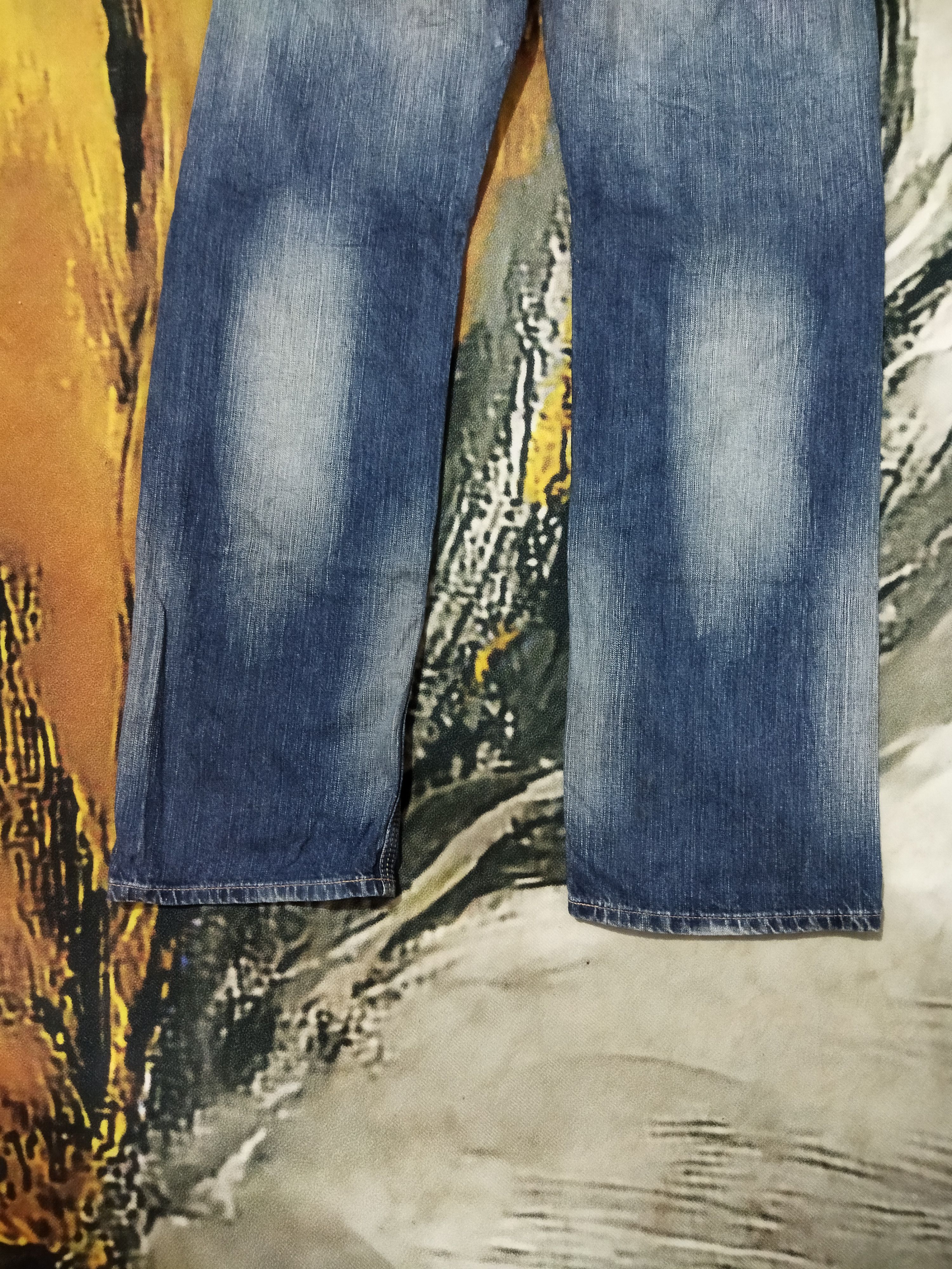 Edwin VINTAGE EDWIN 444XVS DISTRESSED FADED BLUE JEANS PANTS Size US 33 - 9 Thumbnail