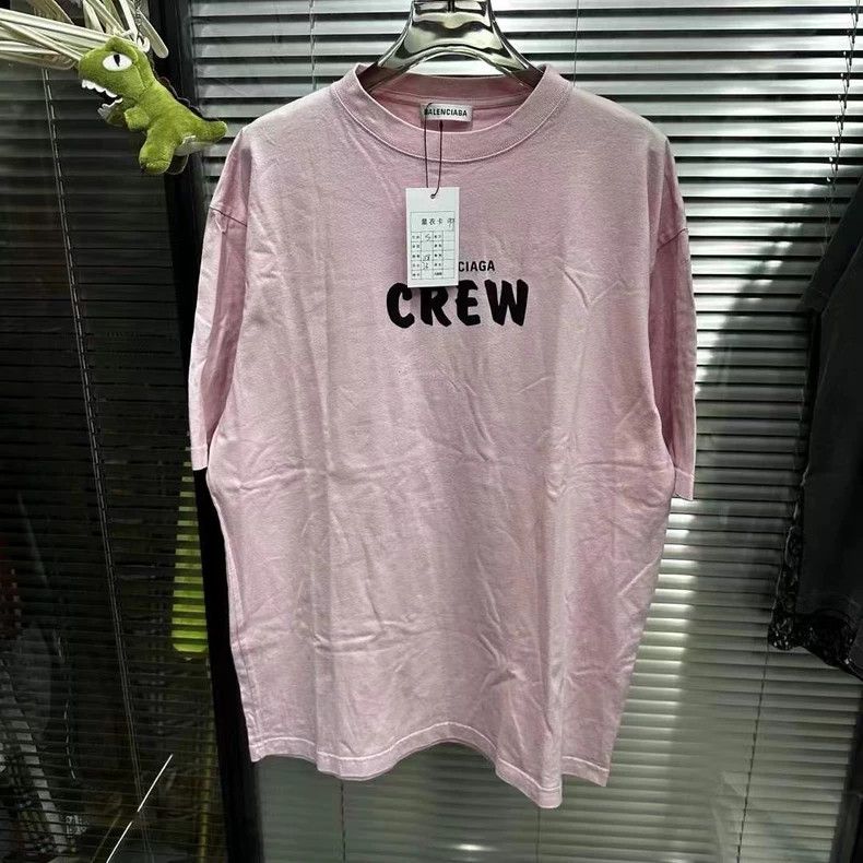 Balenciaga Balenciaga Pink crew short sleeve Size US S / EU 44-46 / 1 - 1 Thumbnail