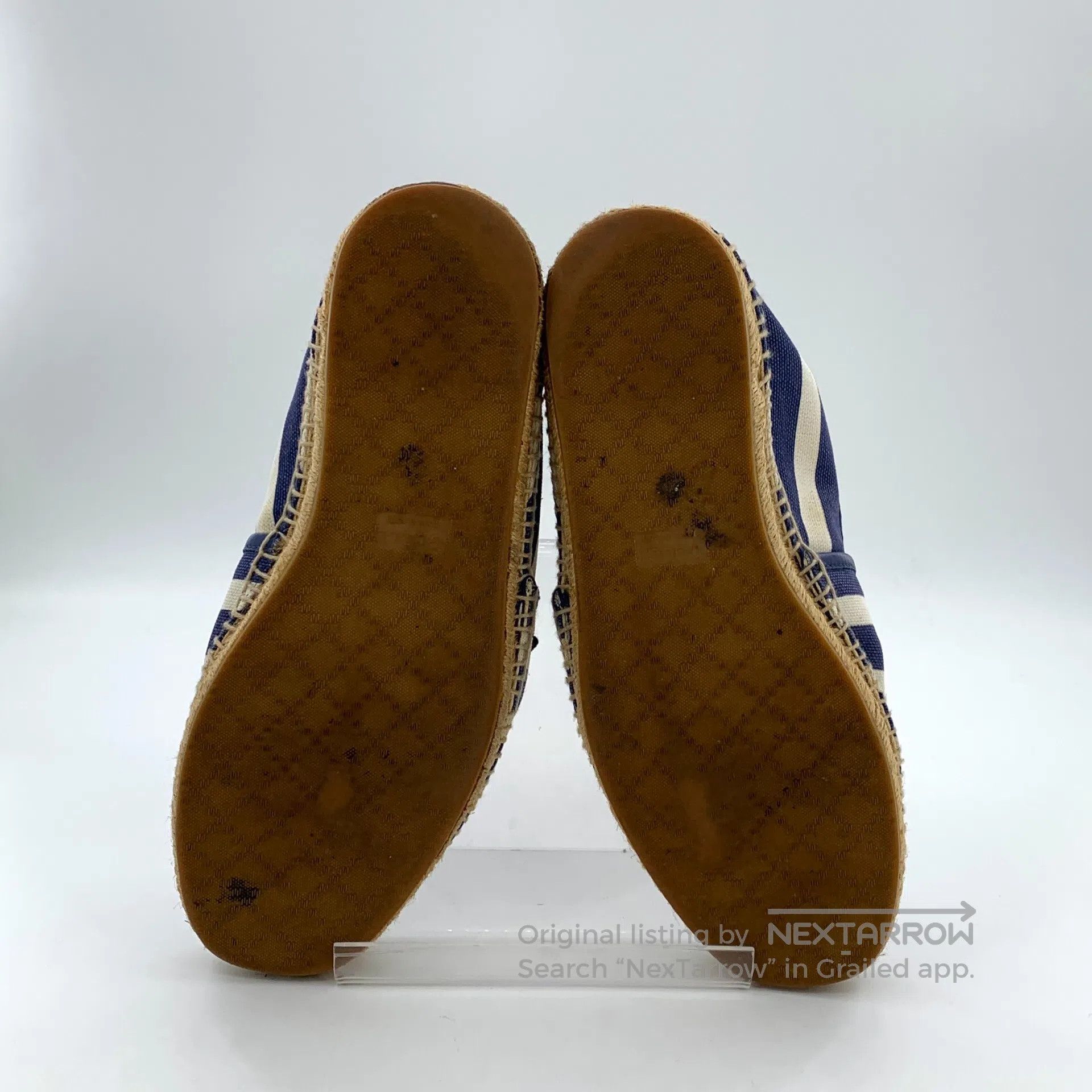 Gucci Guicci Blue striped floral embroidery casual flat fisherma Size US 9 / EU 42 - 5 Thumbnail