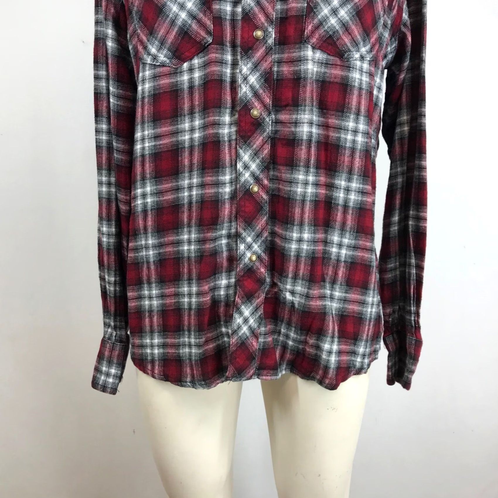 Wrangler Wrangler Retro Western Shirt Mens Large Red Black Plaid Flannel Snap Button Up Size US L / EU 52-54 / 3 - 3 Thumbnail