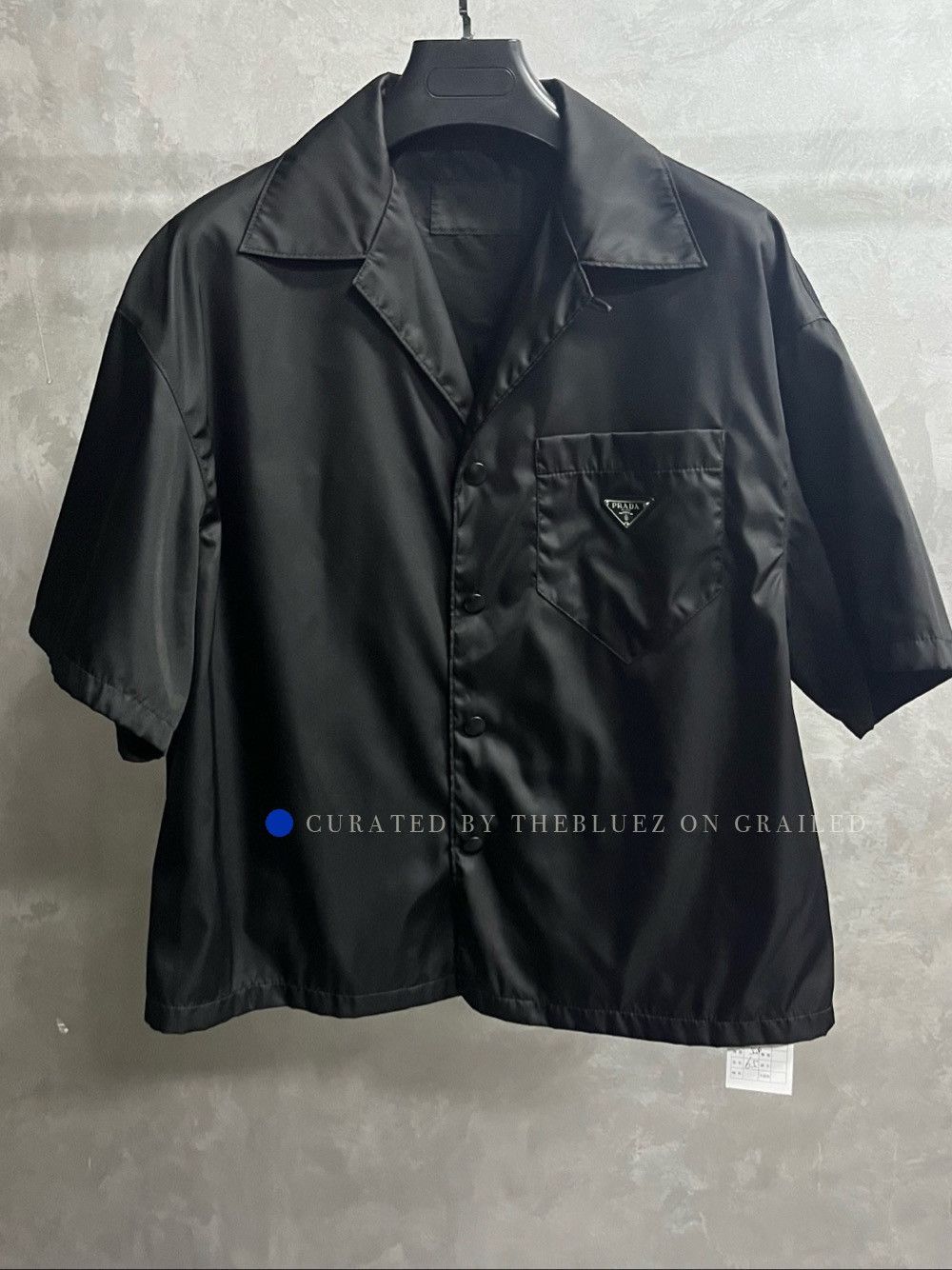 Prada Re-Nylon Logo Button Up Shirt in Black Size US M / EU 48-50 / 2 - 1 Thumbnail