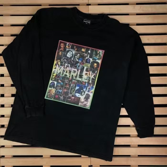 Band Tees × Vintage Mens Vintage Sweatshirt Bob Marley Big Logo Size XXL 2XL Size US XXL / EU 58 / 5 - 1 Thumbnail