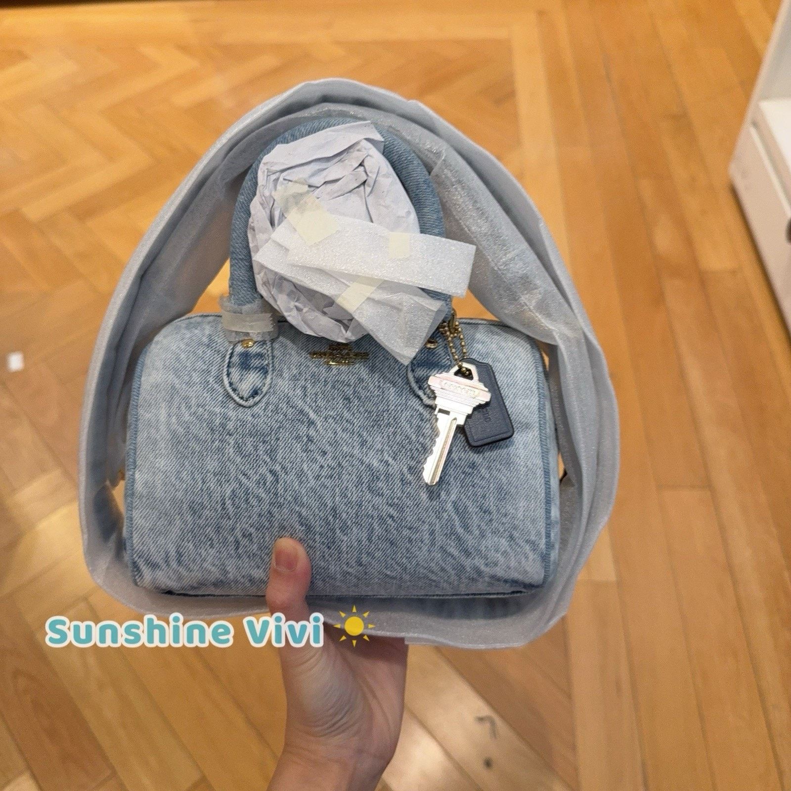 Coach NWT Coach CDY30 Mini Rowan Crossbody Bag Loved Denim Charms Size ONE SIZE - 2 Thumbnail