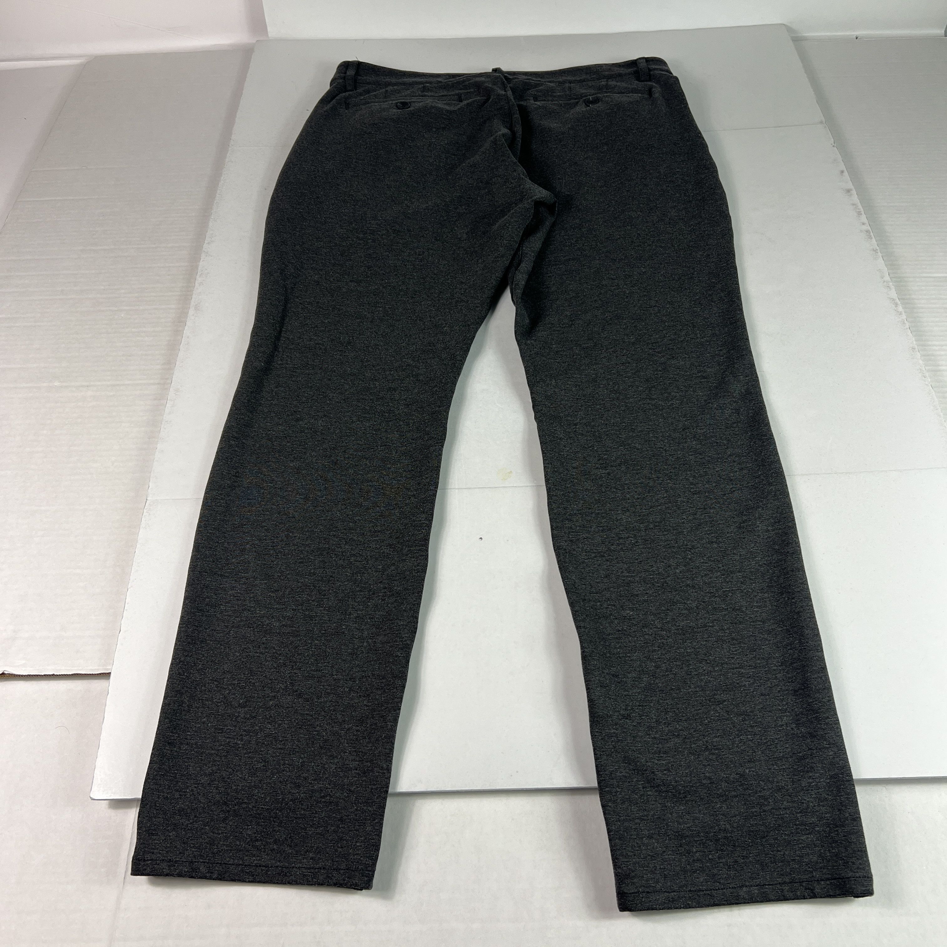 Paige Paige Pants Strafford Straight Iced Black Stretch Trousers Size US 34 / EU 50 - 11 Thumbnail