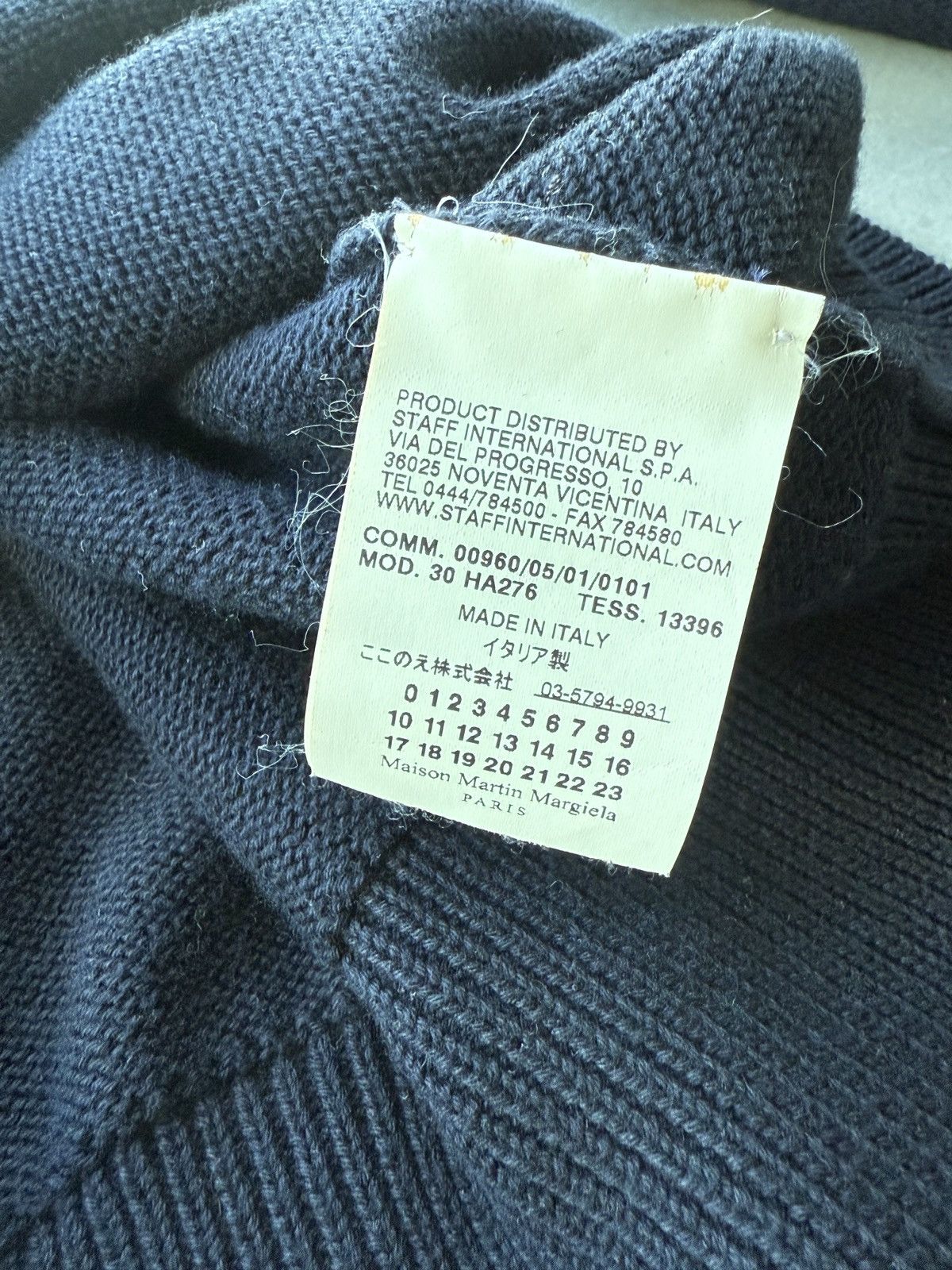 Maison Margiela Early MARTIN MARGIELA Line 10 Abstract Yoke Navy Cardigan Size US S / EU 44-46 / 1 - 15 Thumbnail