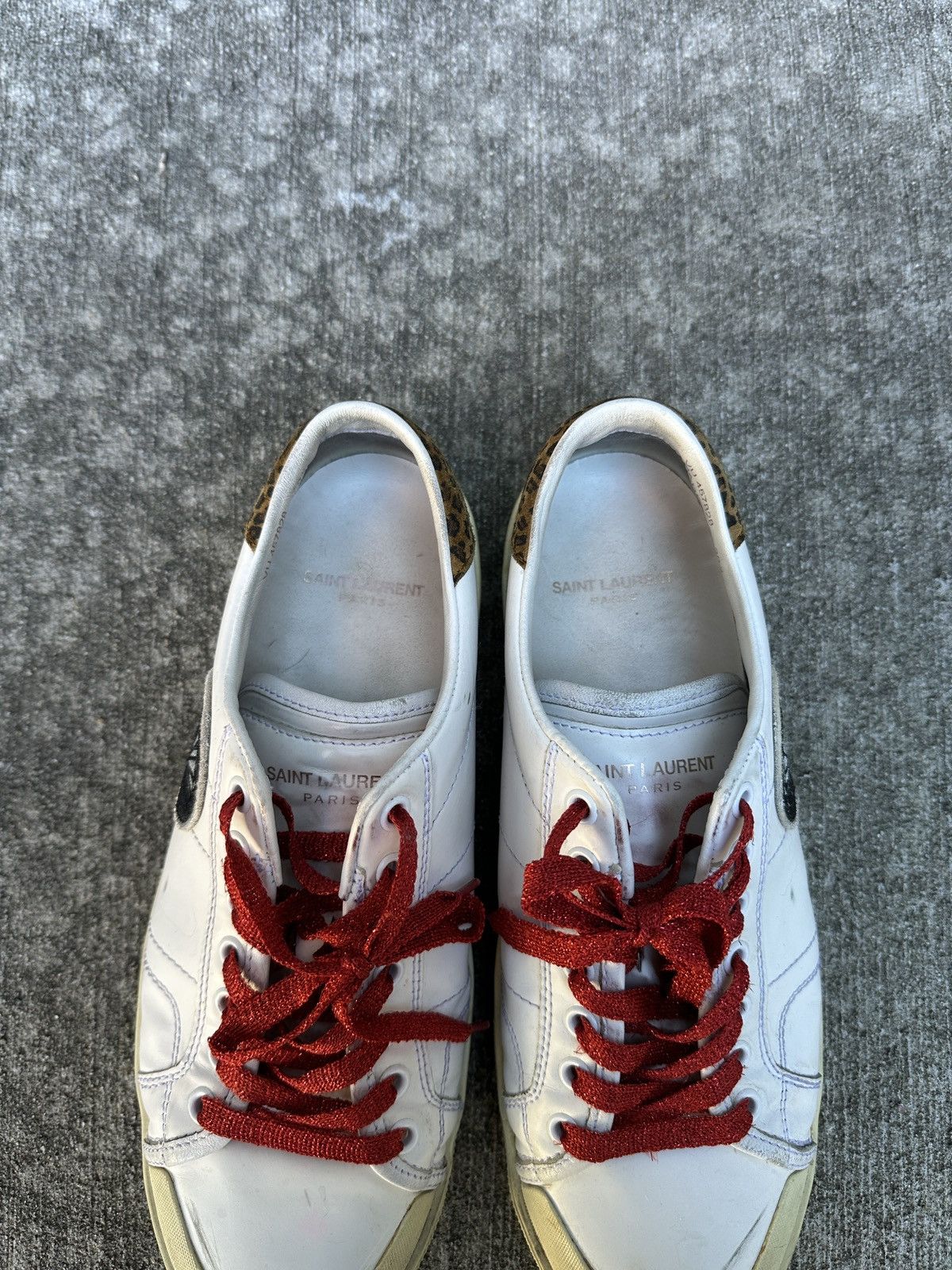 Saint Laurent Paris Glitter Diamond Patch Low Top Sneakers Size US 7 / EU 40 - 4 Thumbnail