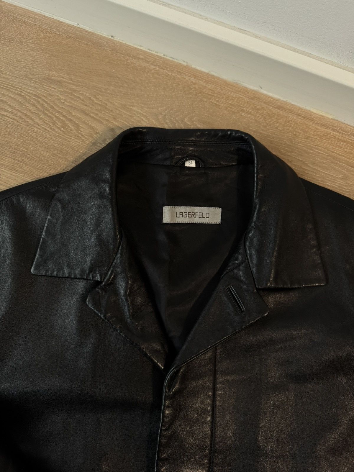 Karl Lagerfeld Karl Lagerfeld Vintage Leather Coat Size US XL / EU 56 / 4 - 3 Thumbnail