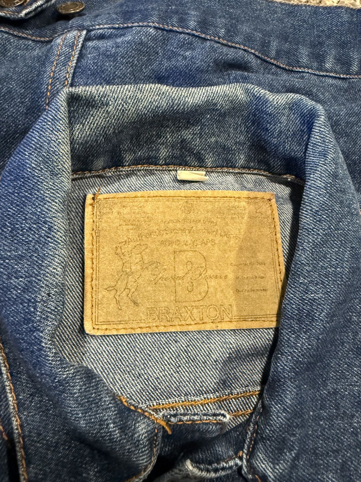 Vintage Vtg Braxton Denim Jacket Size US M / EU 48-50 / 2 - 2 Thumbnail