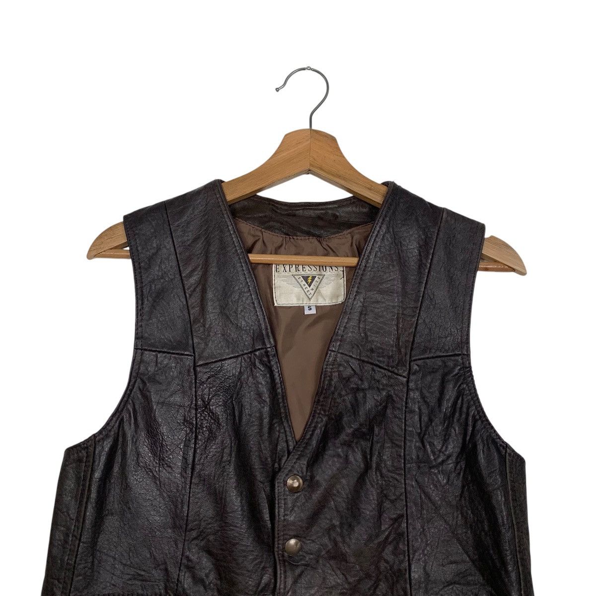 Vintage Vintage 90’s Brown Leather Vest #2759-C124 Size US S / EU 44-46 / 1 - 2 Thumbnail