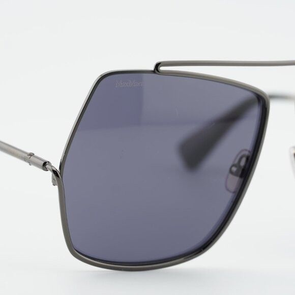 Max Mara Max Mara Elsa MM0006 32N Sunglasses Shiny Gunmetal Geometric Size ONE SIZE - 5 Thumbnail