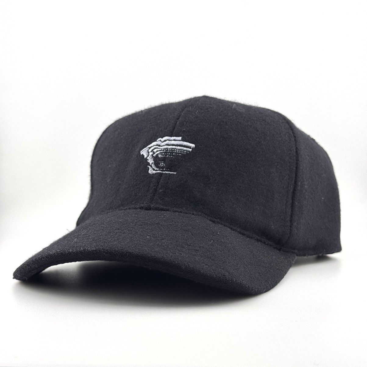 Versace Vtg 90s Versace Sport Medusa Logo Wool Fitted Black Cap Size ONE SIZE - 3 Thumbnail