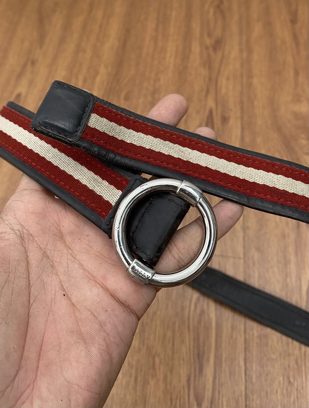 Bally Bally Fallas leather mix cotton belt Size ONE SIZE - 3 Thumbnail