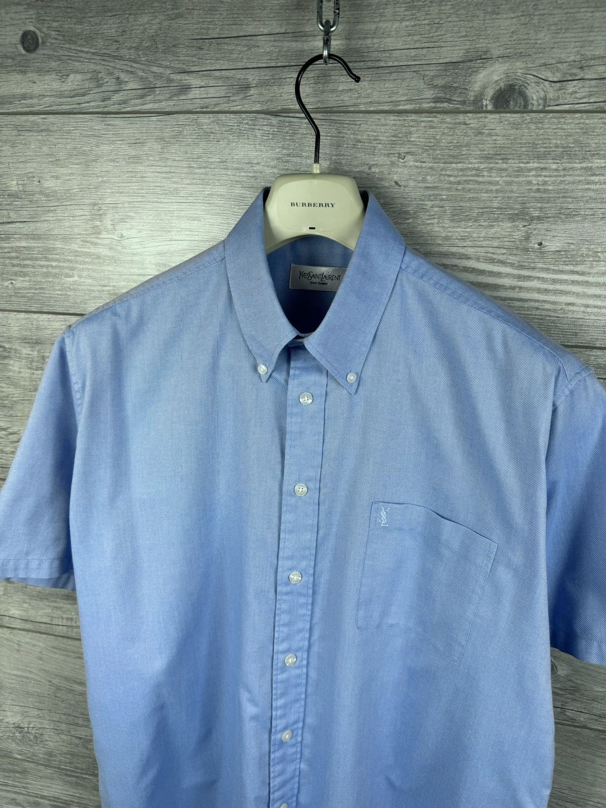 Vintage × Yves Saint Laurent Yves Saint Laurent Short Sleeve Shirt Size L Size US L / EU 52-54 / 3 - 2 Thumbnail