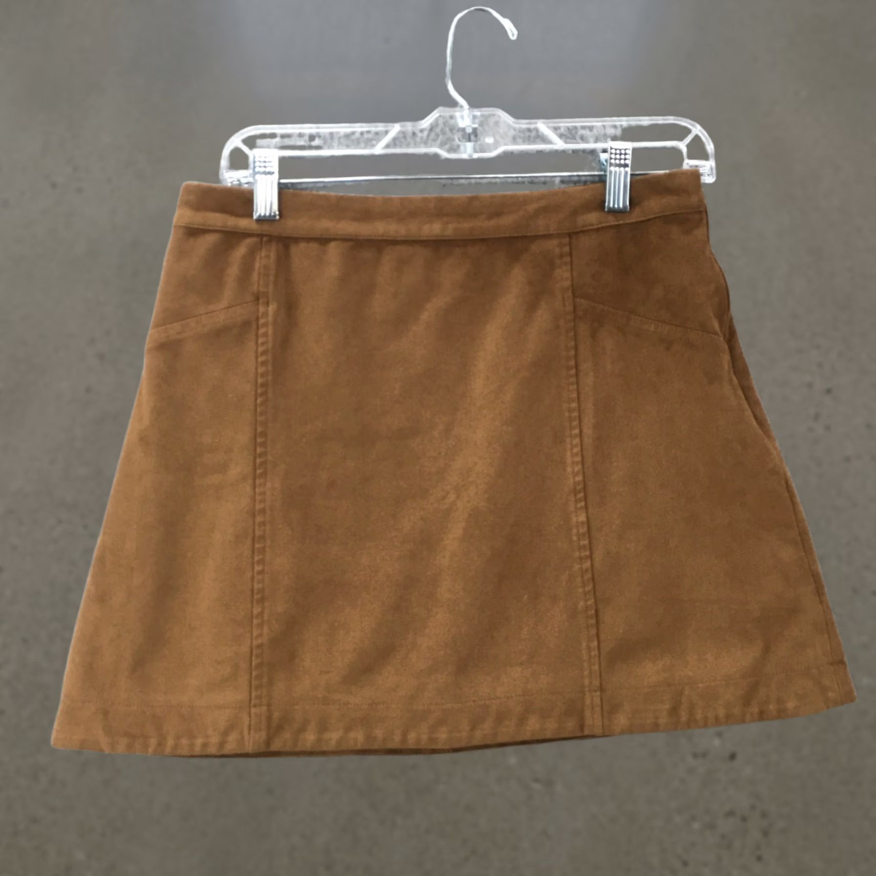Abercrombie & Fitch Abercrombie & Fitch Brown A-Line Mini Skirt Womens 6 Casual Side Zipper Size 28" / US 6 / IT 42 - 1 Thumbnail