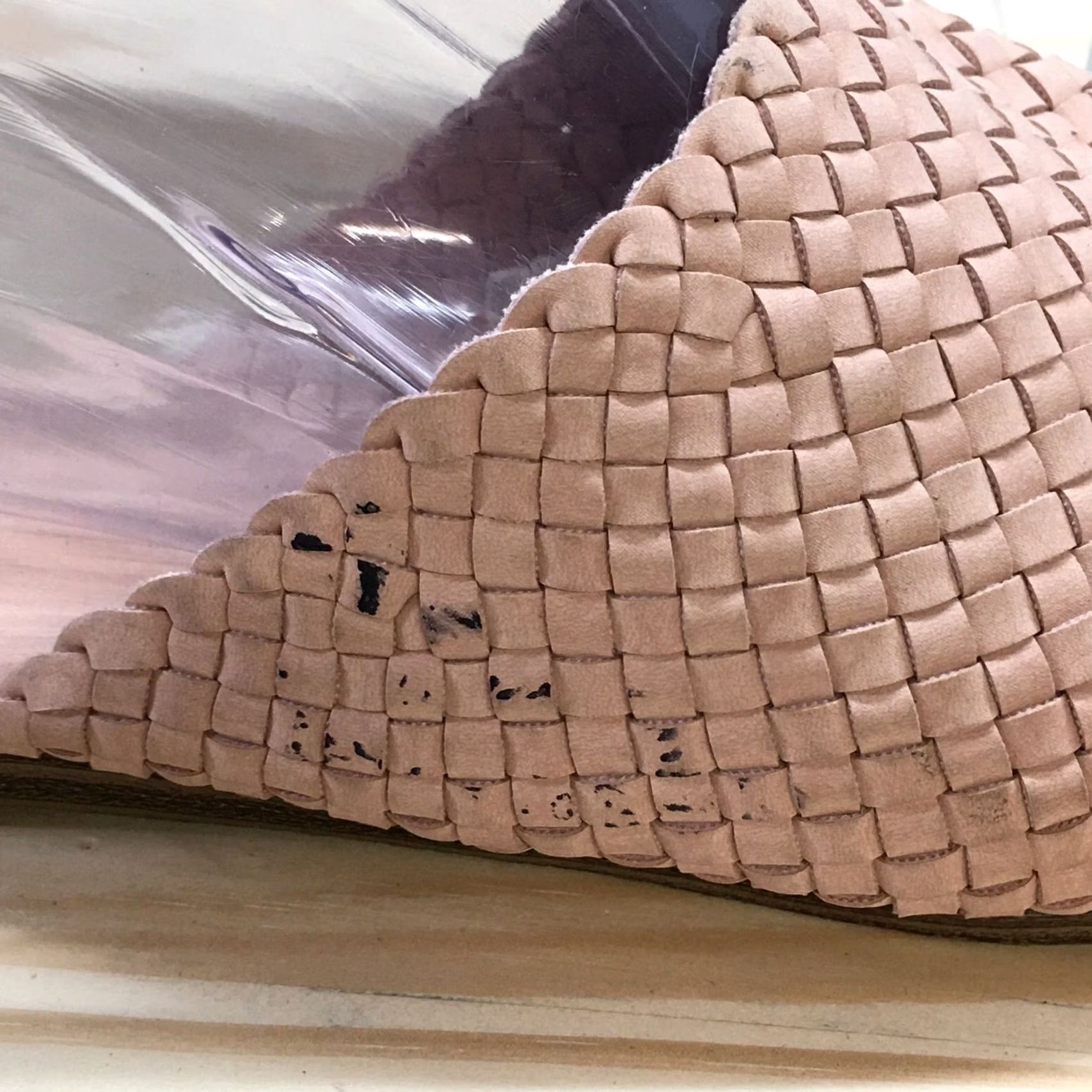Vintage Universal Thread Sandals Womens 8 Pink Slip-On Almond Mule Flats Faux Leather Comfort Shoes Womens Footwear Size US 8 / IT 38 - 2 Thumbnail