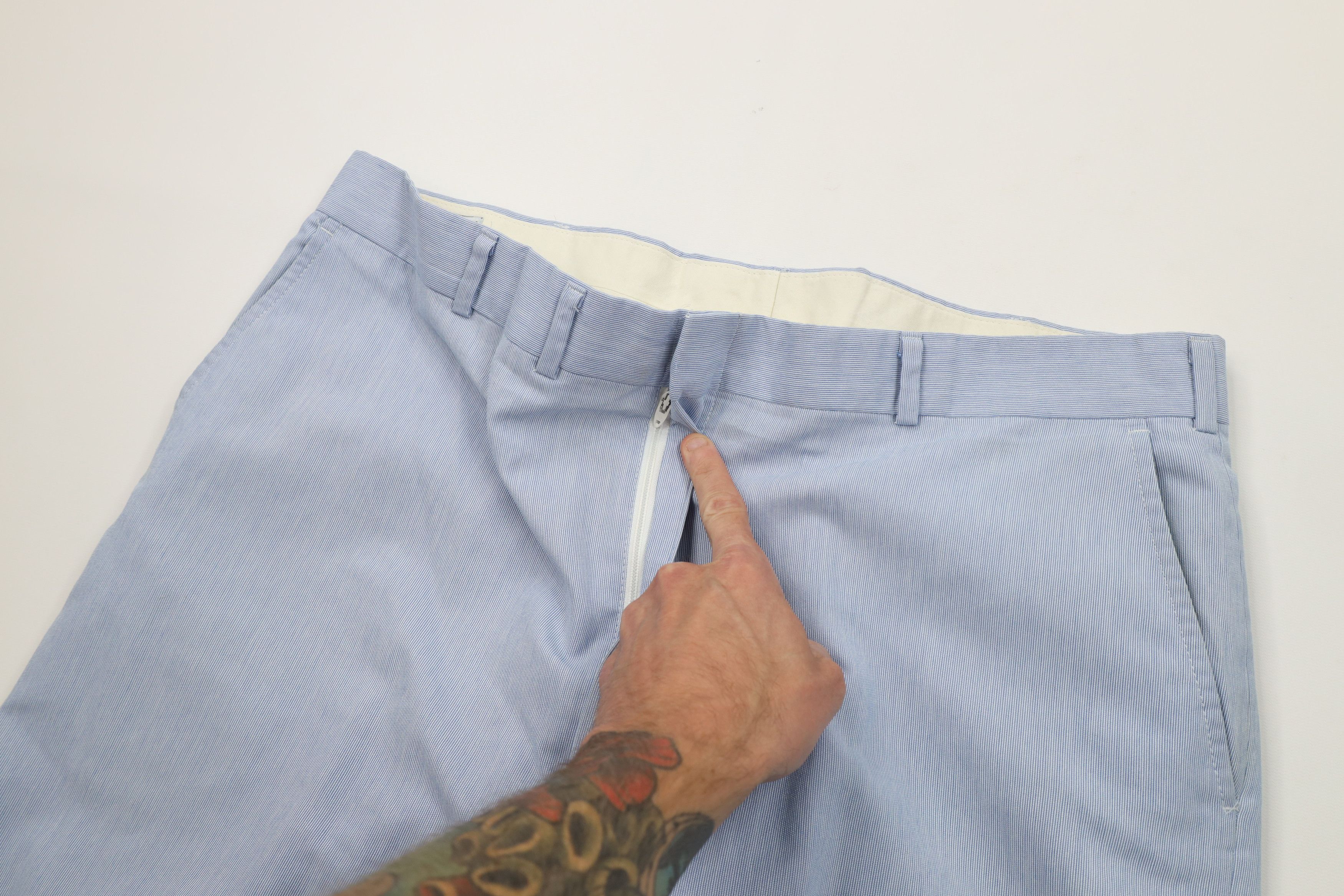 Vintage Vintage 70s Streetwear Striped Bell Bottoms Pants USA Blue Size US 40 / EU 56 - 7 Thumbnail