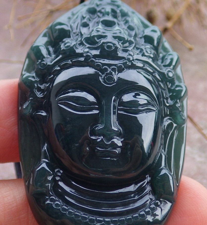 Other 106871 VS Certified Jadeite Jade Green Kwan Yin Pendant Size ONE SIZE - 2 Thumbnail