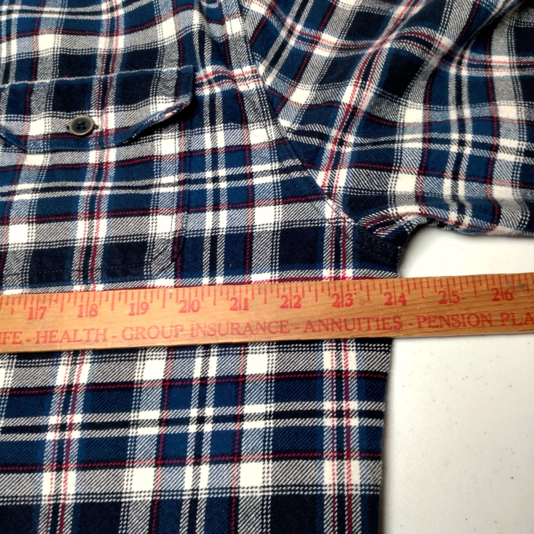 Vintage VINTAGE JAC HS Flannel Shirt LT Large Tall Blue Plaid Heavyweight Cotton Tartan Workwear Mens Large Tall Blue Plaid 1970s 80s Outdoorsy Work Shirt Size US L / EU 52-54 / 3 - 5 Thumbnail