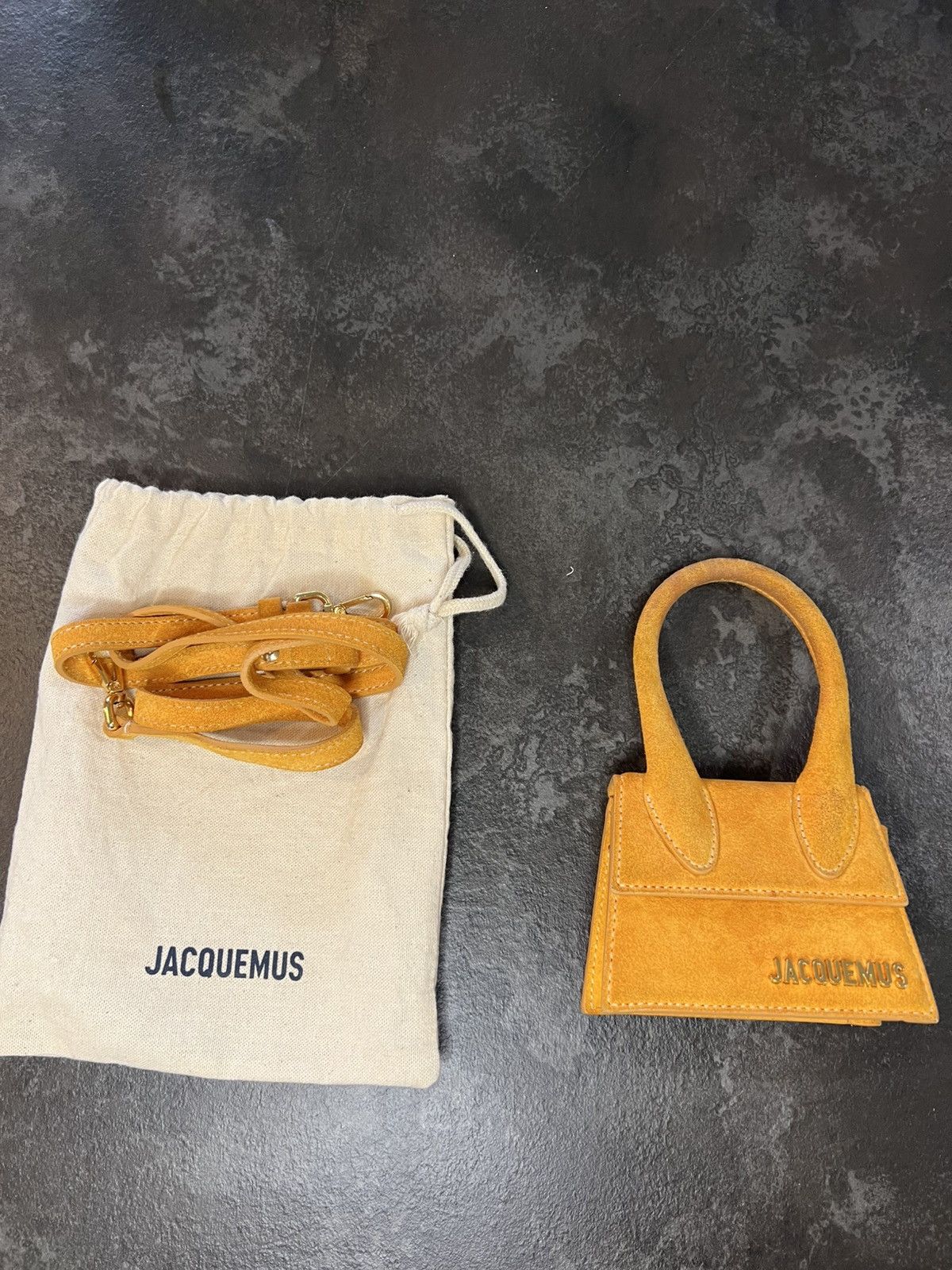Jacquemus Jacquemus Le Chiquito Mini Orange Suede Bag – Full set Size ONE SIZE - 1 Thumbnail