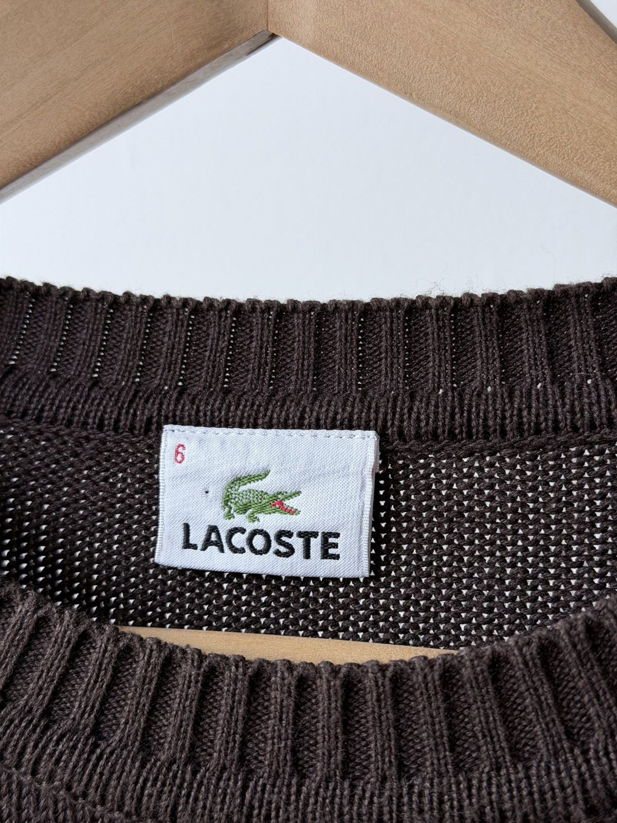 Lacoste Vintage Lacoste Brown Sweater Size US XL / EU 56 / 4 - 4 Thumbnail