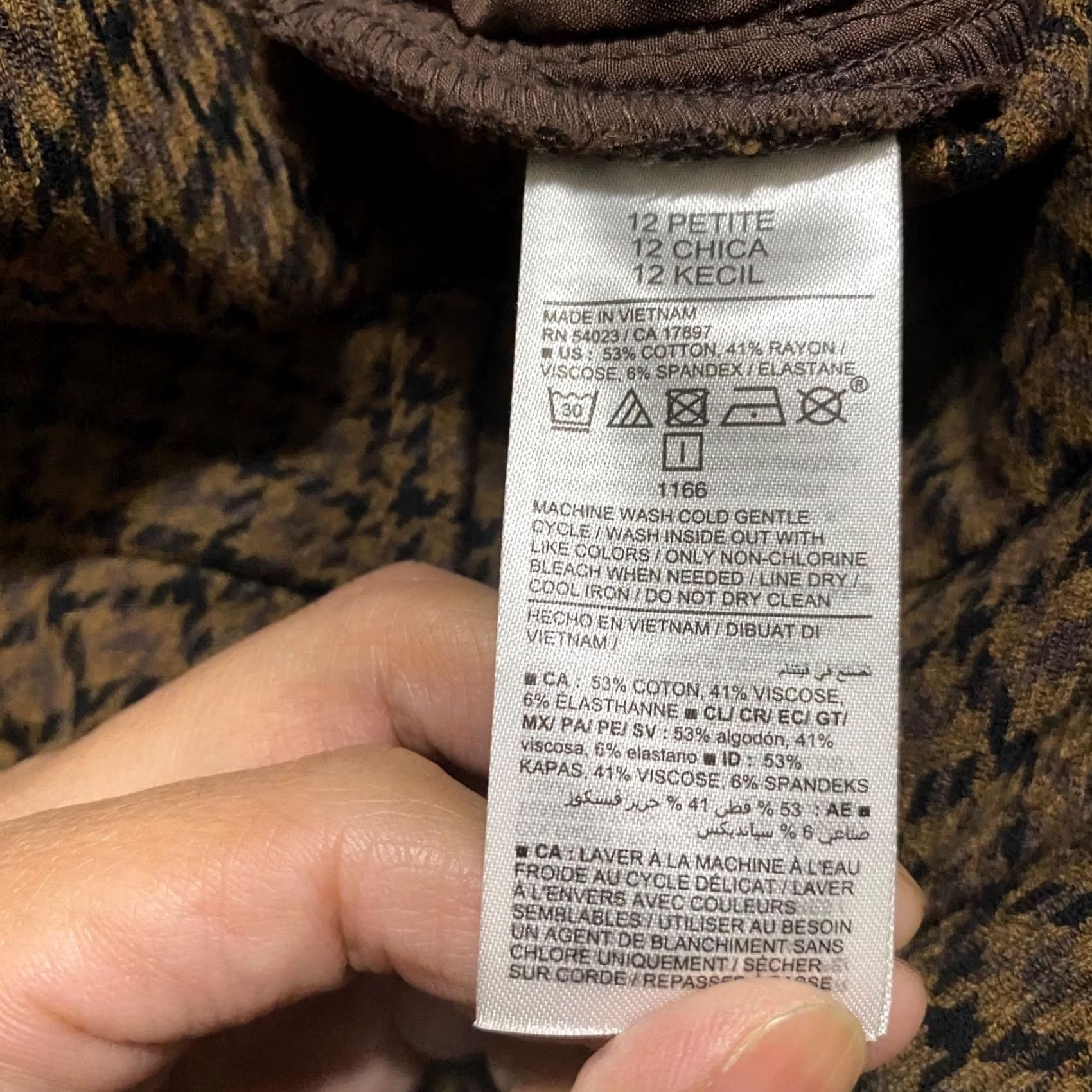 Old Navy Old Navy Pixie Skinny Stretch Plaid Pants - Brown, 12P, Petite, High Rise, Ankle, Wool? Wait no Size 34" / US 12 / IT 48 - 4 Thumbnail