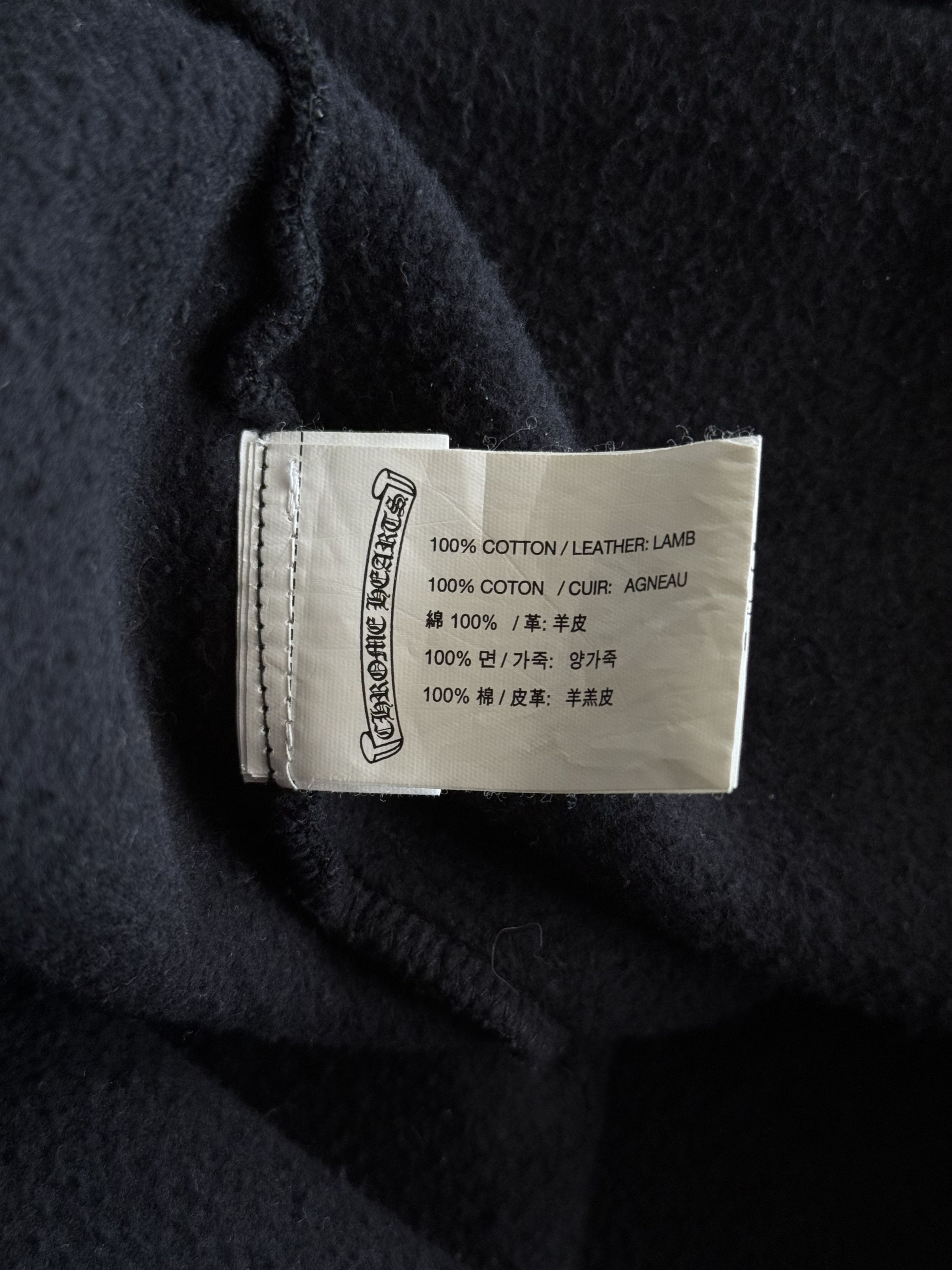 Chrome Hearts Chrome Hearts Black Leather Triple Cross Hoodie Size US S / EU 44-46 / 1 - 4 Thumbnail